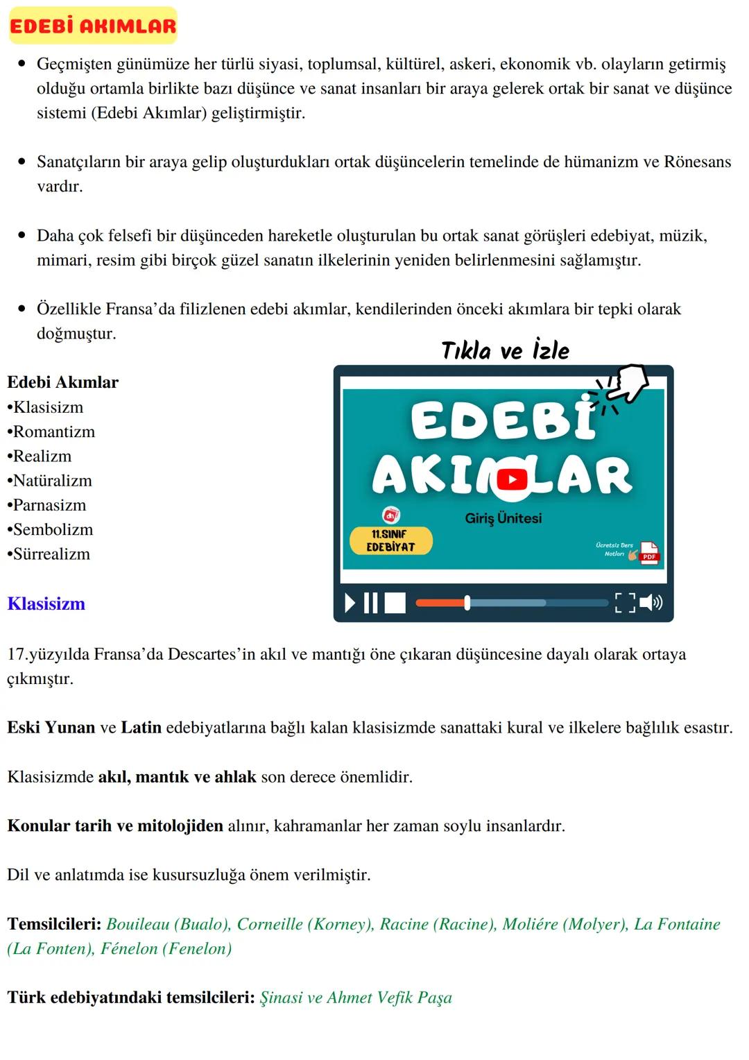II.SINIF
TÜRK DİLİ VE EDEBİYATI
GİRİŞ ÜNİTESİ KONULARI
EDEBİYAT - TOPLUM İLİŞKİSİ
EDEBİYATIN SANAT AKIMLARIYLA İLİŞKİSİ
• KLASİSİZM
• ROMAN