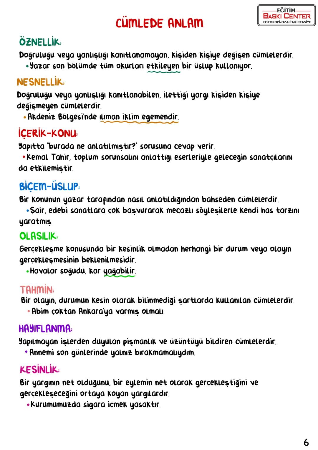 # Türkçe
İÇİNDEKİLER
Sözcükte Anlam 1
Cümlede Anlam 6
Anlatım Teknikleri. 11
Anlatım Biçimleri_ 14
Paragraf 16
Yazım Kuralları 22
No