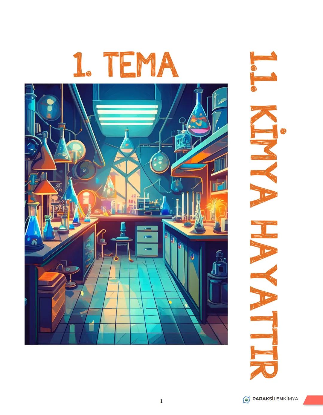 1. TEMA
1.1. KİMYA HAYATTIR
PARAKSİLENKİMYA 1. TEMA
1.1. KİMYA HAYATTIR
PARAKSİLENKİMYA UNITE
KIMYA HAYATTIR
1
KİMYA HAYATTIR
Günlük hayatta