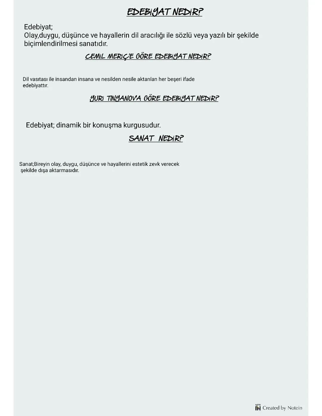 EDEBİYATA GİRİŞ 9.SINIF