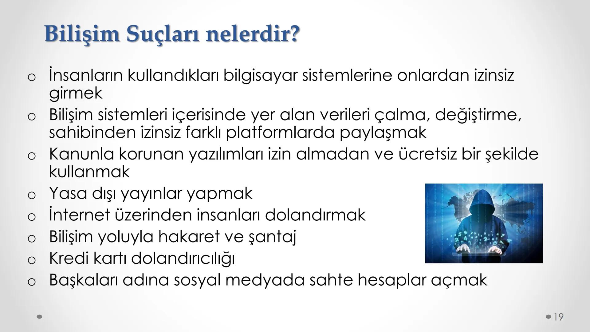 BİLİŞİM TEKNOLOJİLERİ VE YAZILIM DERSİ
ÜNİTE 2 - ETİK VE GÜVENLİK 1 - ETİK DEĞERLER
www
2 İnternet Etiği:
İnterneti kullanırken uyulması ve