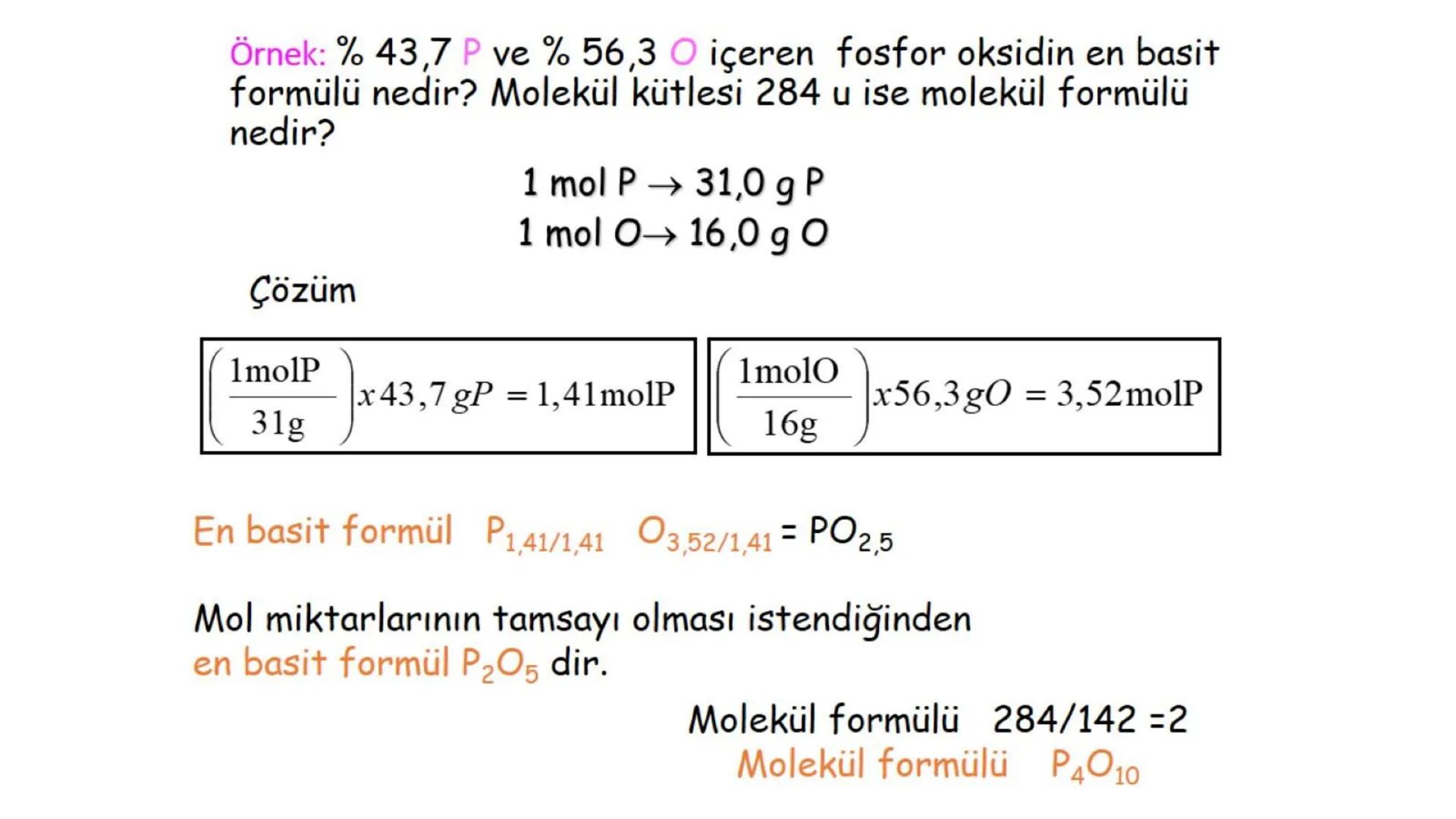 BÖLÜM 2
KISIM 1
Kimyasal Hesaplamalar BÖLÜM 2
KİMYASAL HESAPLAMALAR
(Mol Kavramı, atom kütlesi, mol kütlesi, en basit formül
bulma, reaksiyo