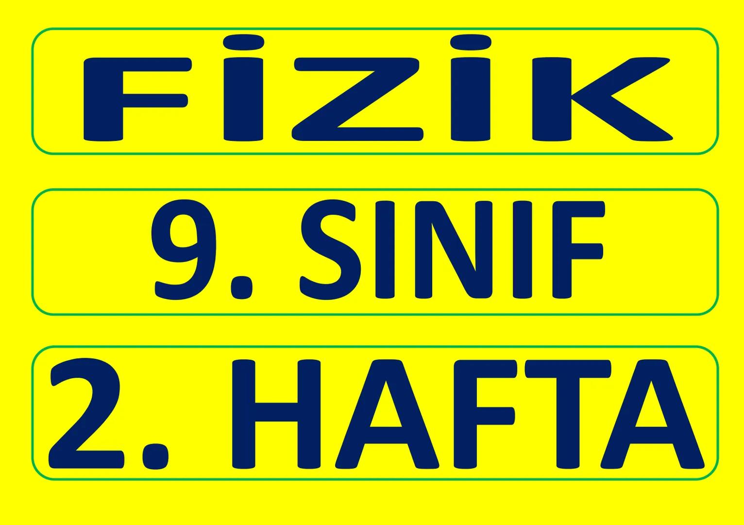 FİZİK
9. SINIF
2. HAFTA FİZİK-9.SINIF - 2. Hafta - Konu
9-1-2/4: Fizik Biliminin Alt Dalları
Fizik
9. Sınıf
2. BÖLÜM:
FİZİK BİLİMİNİN ALT DA