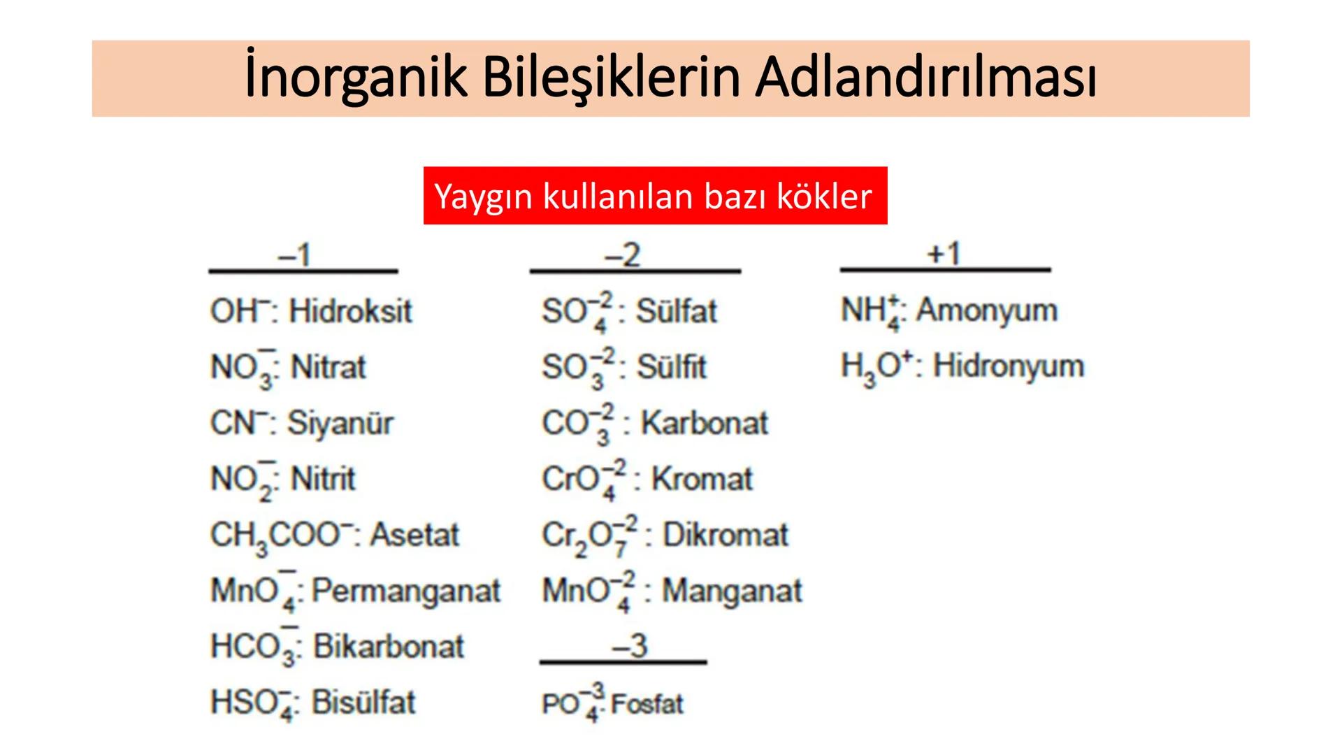 Kimyasal Bileşik Çeşitleri ve Formülleri
Bileşikler, oluştukları elementlerin simgelerinden yararlanılarak
gösterilir ve bu gösterime "kimya
