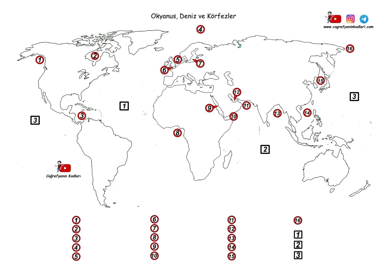 # Dünya Dilsiz Haritası
www.cografyaninkodlari.com
Coğrafyanın Kodları # Dünya Dilsiz Haritası
www.cografyaninkodlari.com
Coğrafyanın Ko