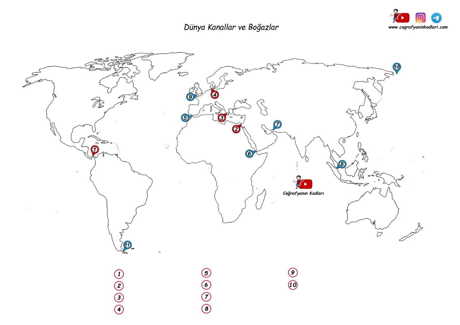# Dünya Dilsiz Haritası
www.cografyaninkodlari.com
Coğrafyanın Kodları # Dünya Dilsiz Haritası
www.cografyaninkodlari.com
Coğrafyanın Ko