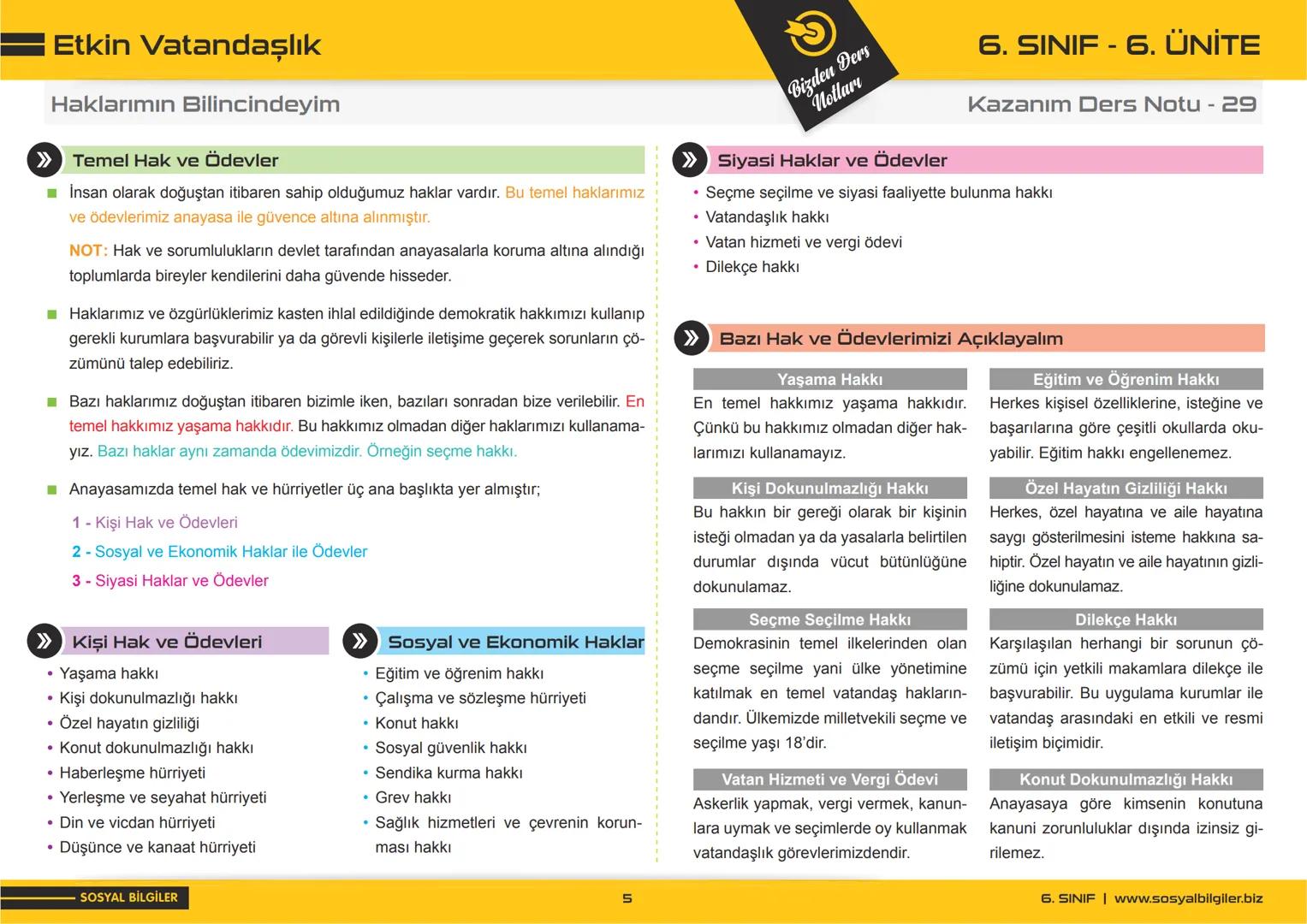 6.SINIF
I, 2, 3, 4, 5 ve
6.ÜNİTE
DERS NOTLARI
sosyalbilgiler.biz
Seyhmus Yüce 6.SINIF
I.ÜNİTE
DERS NOTLARI
sosyalbilgiler.biz
Seyhmus Yüce B