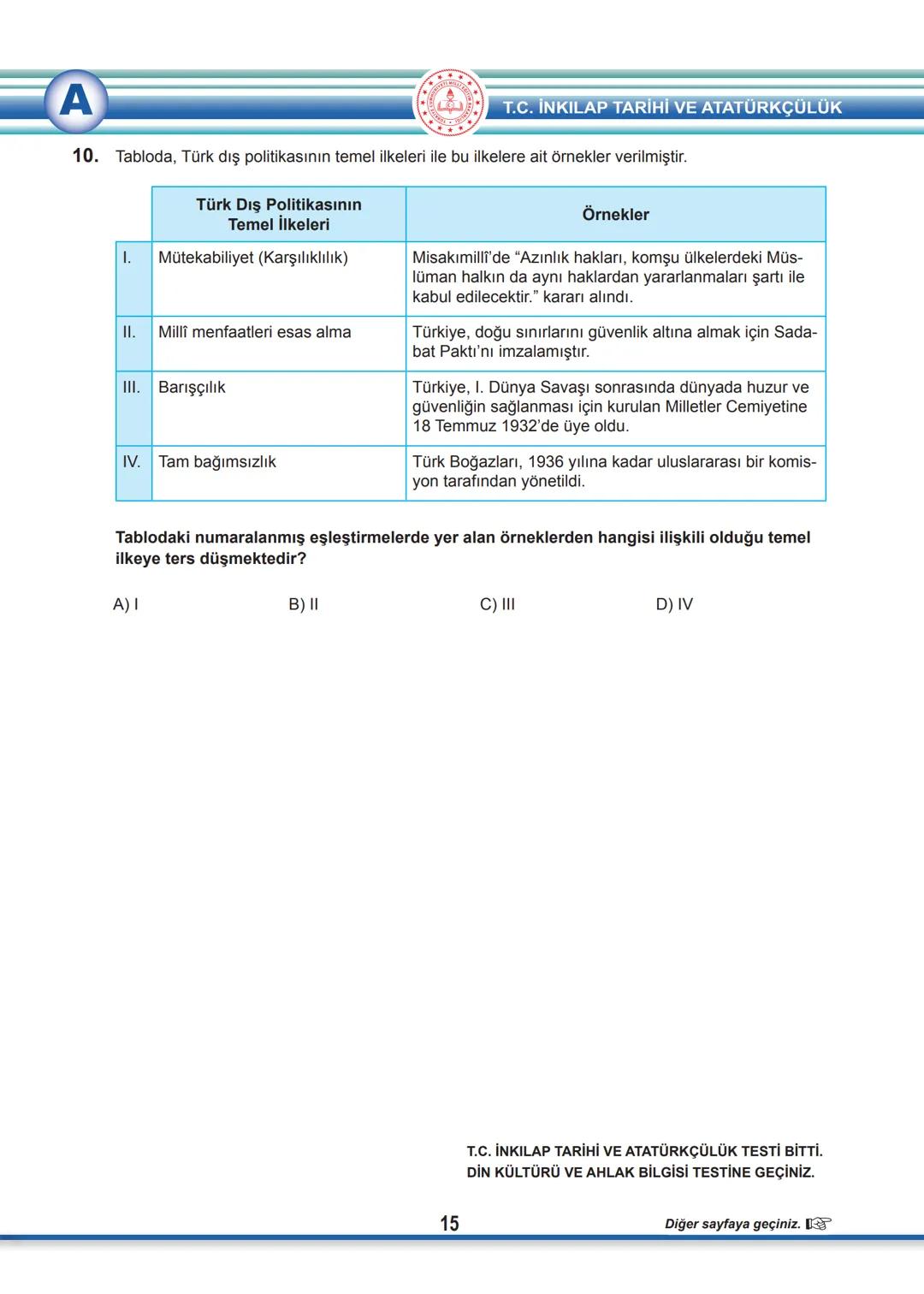2022 SÖZEL BÖLÜM
T.C.
MİLLÎ EĞİTİM BAKANLIĞI
ÖLÇME, DEĞERLENDİRME VE SINAV HİZMETLERİ GENEL MÜDÜRLÜĞÜ
SINAVLA ÖĞRENCİ ALACAK ORTAÖĞRETİM
K
