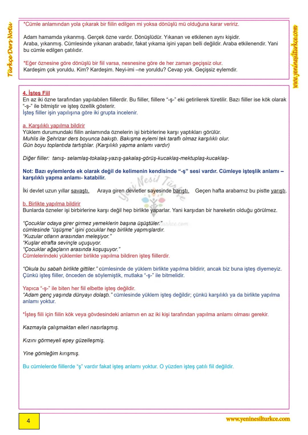 Türkçe Ders Notu
Fillde Cat
www.yeninesilturkce.com
Nesne -Yüklem
İlişkisi Göre
Fiil Çatıları
Özne -Yüklem
İlişkisi Göre
Fiil Çatıları
Geçiş