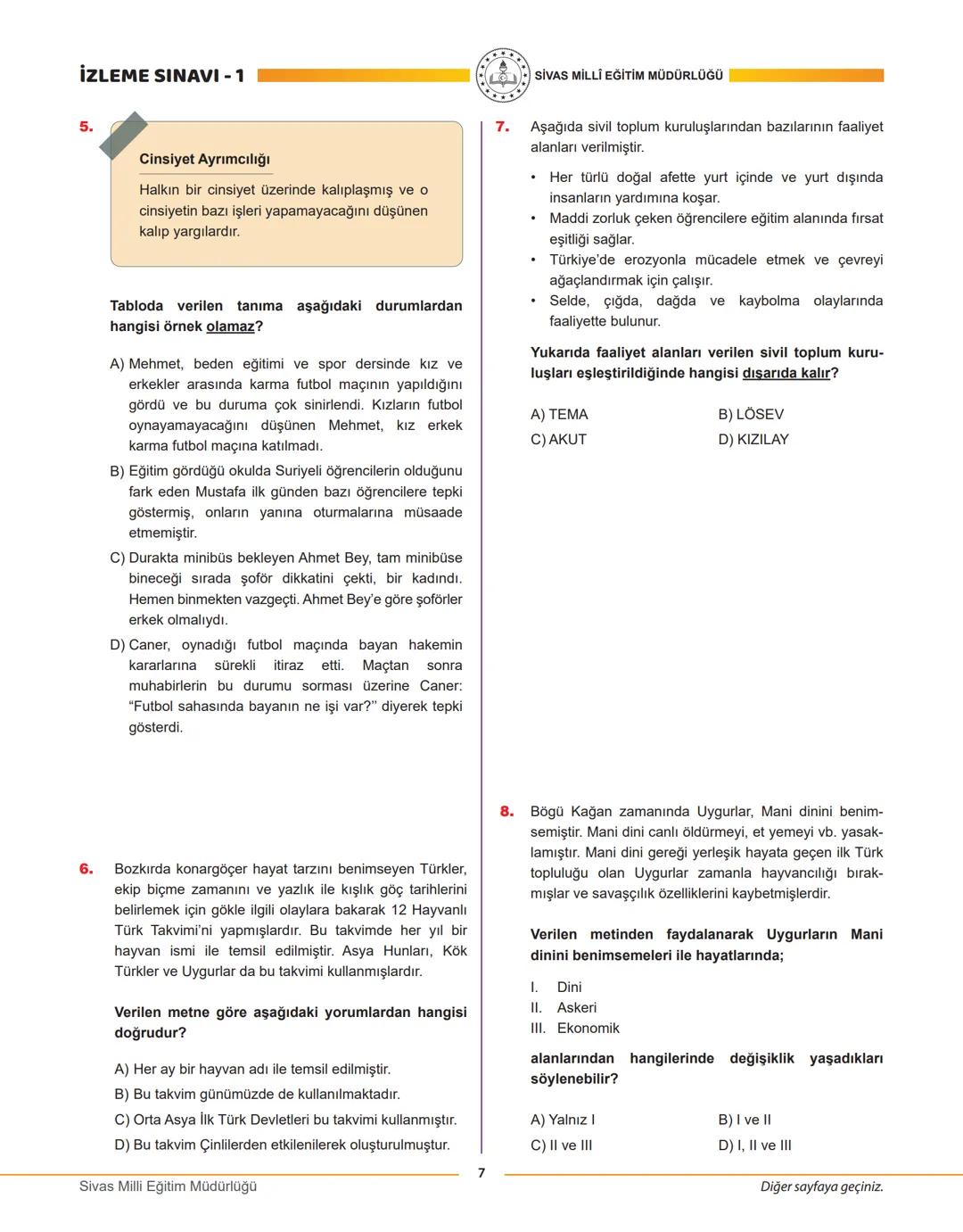 6. SINIF
1.
İZLEME
SINAVI
Düşlerinize Yaklaştıran Köprüler kuruyoruz.
KÖPRÜ
Projesi
Kurslarda Öğretimin Planlanması ve Rehberlikte Üstün