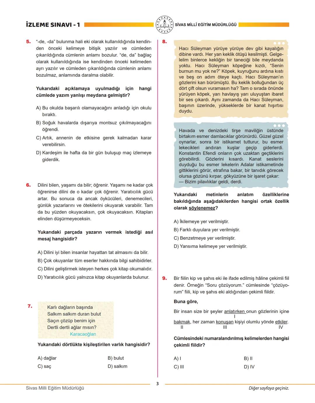 7. SINIF
1.
İZLEME
SINAVI
Düşlerinize Yaklaştıran Köprüler kuruyoruz.
KÖPRÜ
Projesi
Kurslarda Öğretimin Planlanması ve Rehberlikte Üstün