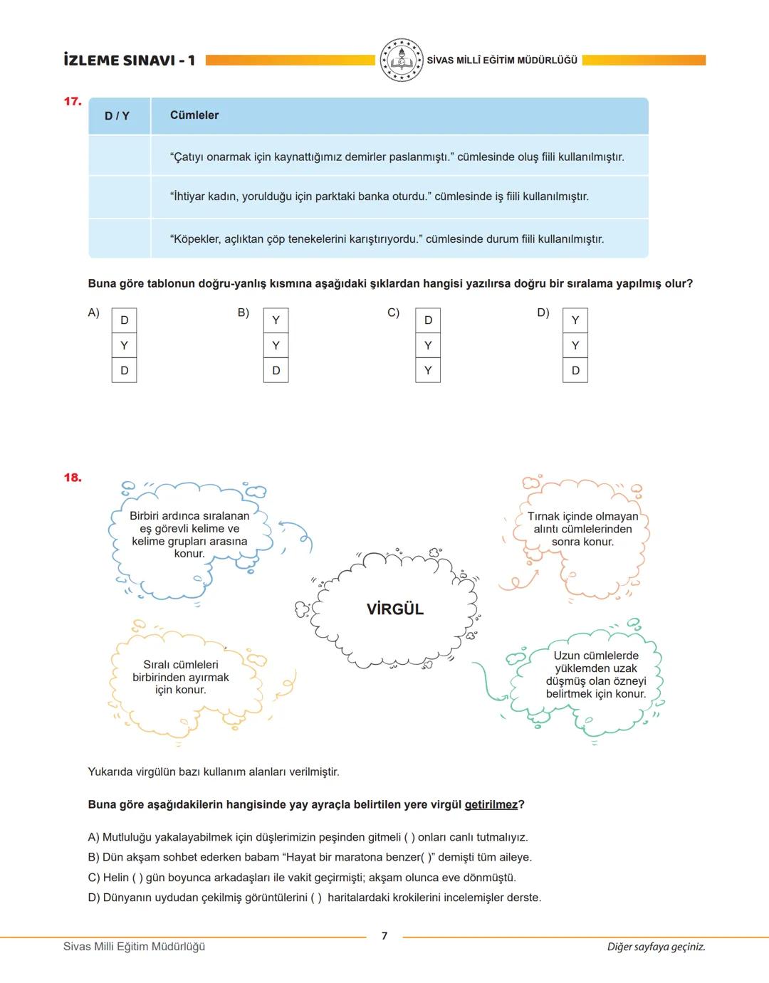 7. SINIF
1.
İZLEME
SINAVI
Düşlerinize Yaklaştıran Köprüler kuruyoruz.
KÖPRÜ
Projesi
Kurslarda Öğretimin Planlanması ve Rehberlikte Üstün