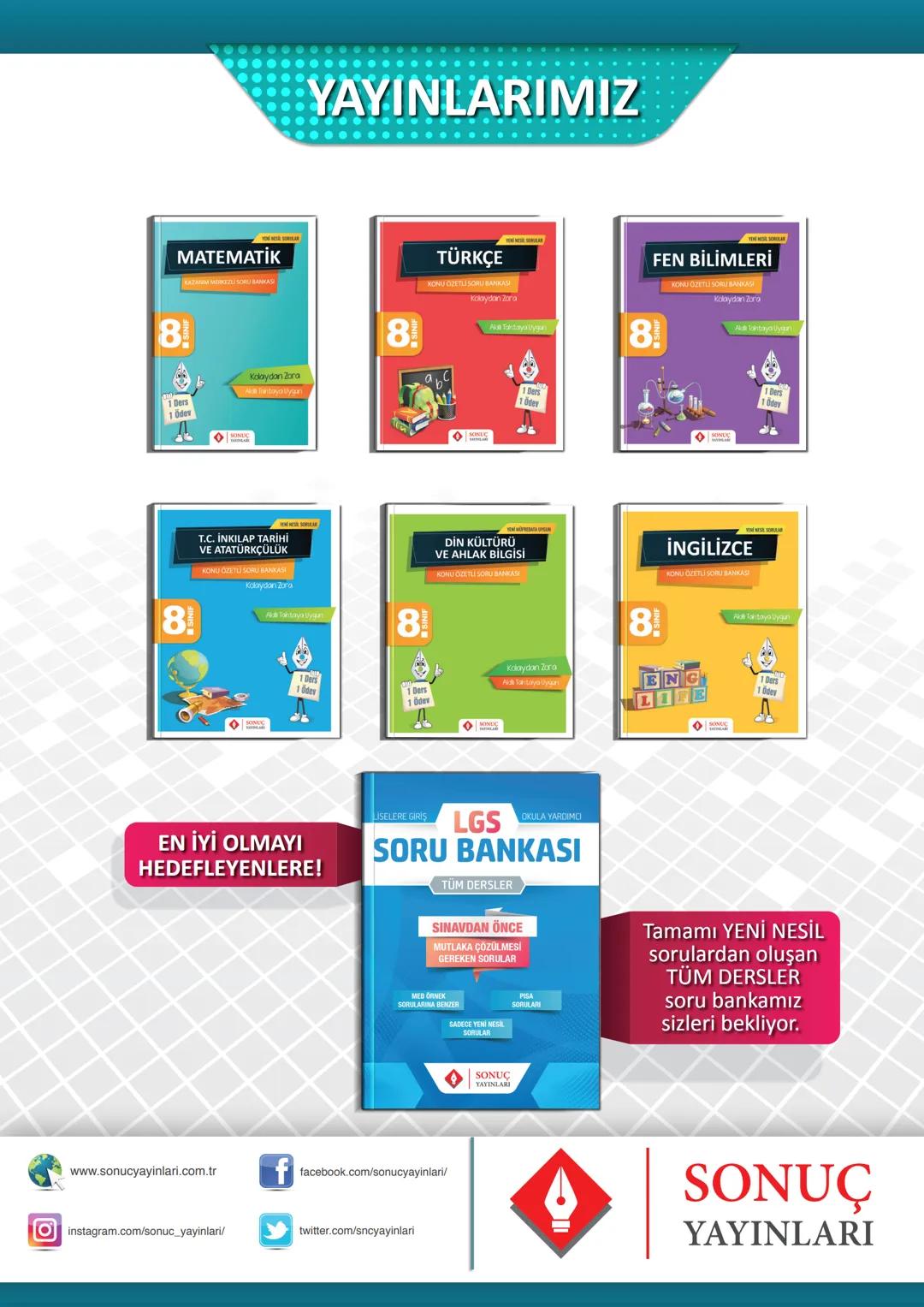 8. SINIF KURUMSAL DENEME
SONUÇ
YAYINLARI
SINAVLA ÖĞRENCİ ALACAK ORTAÖĞRETİM
KURUMLARINA İLİŞKİN MERKEZİ SINAV
SÖZEL BÖLÜM
SAYISAL BÖLÜM
Adı