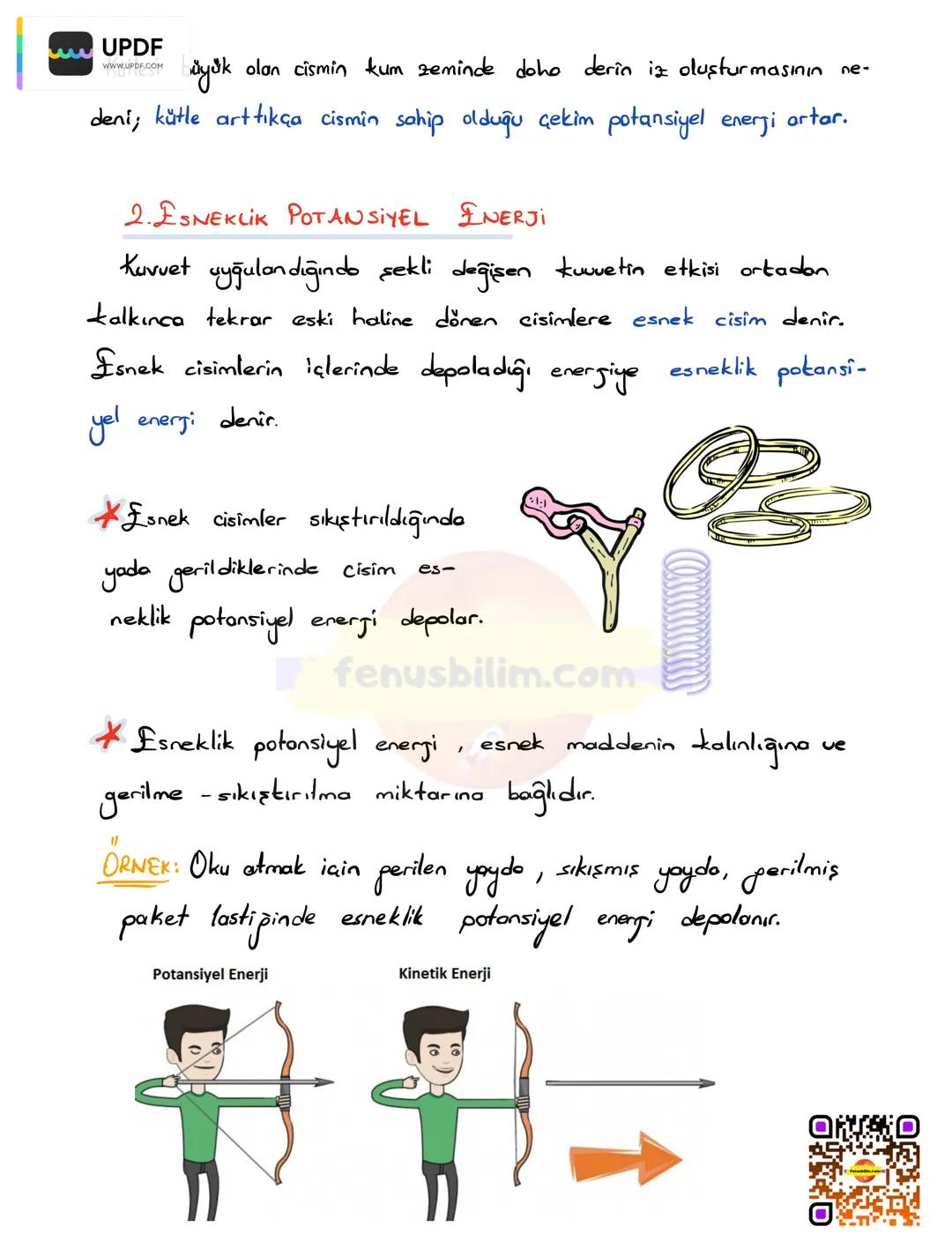 UPDF
WWW.UPDF.COM
KUVVET, is VE ENERJİ İLİSKisi
Kazanımlar :
F. 7. 3. 2. 1. Fiziksel anlamda yapılan işin, uygulanan kuvvet ve alınan
yolla