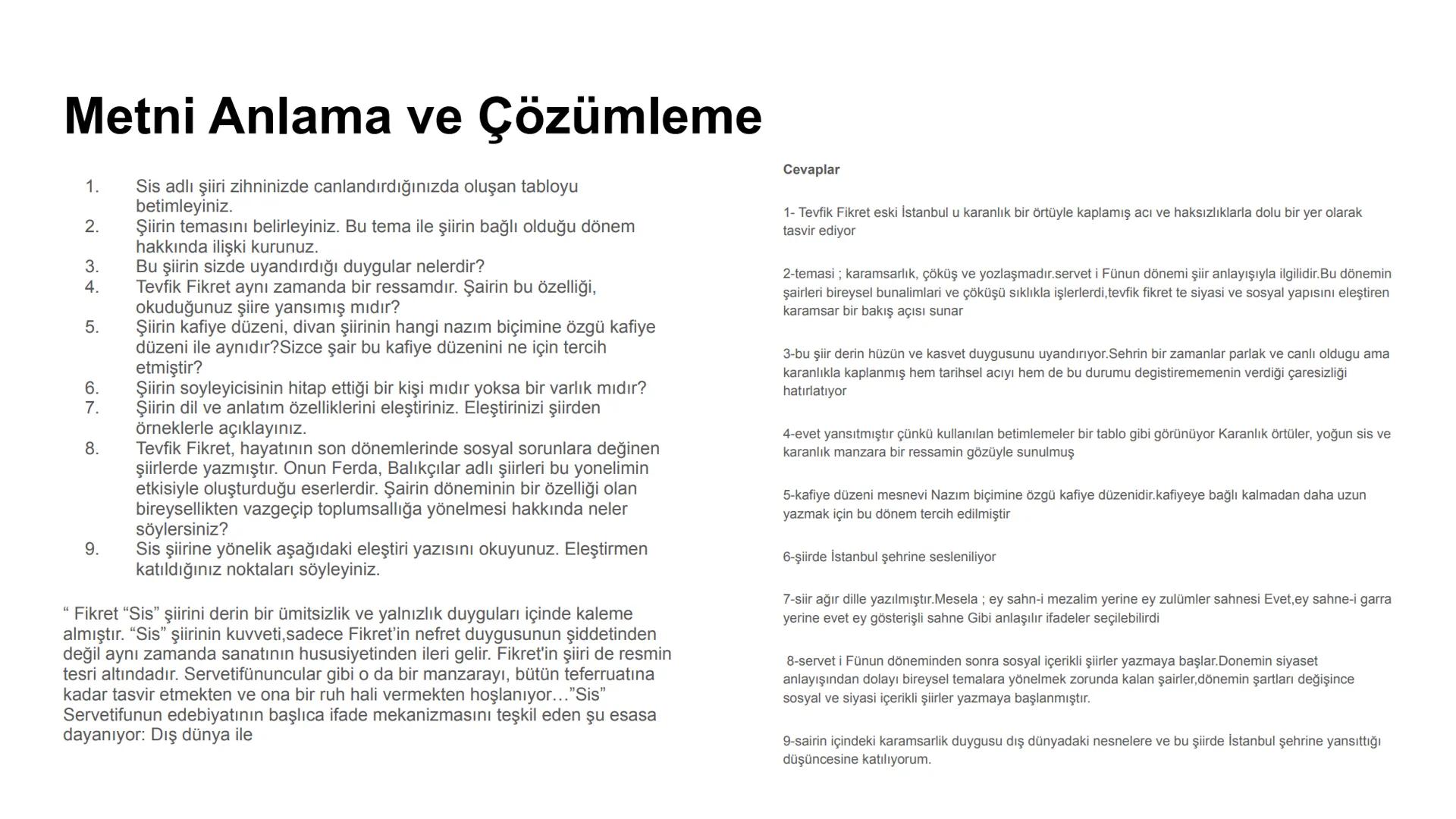 SERVET-İ FÜNUN DÖNEMİ
TÜRK ŞİİRİ # Servet-i Fünun Dönemi Özellikleri
• Servet-i Fünun dönemi 1860 senesinden itibaren Türk Edebiyatında dev