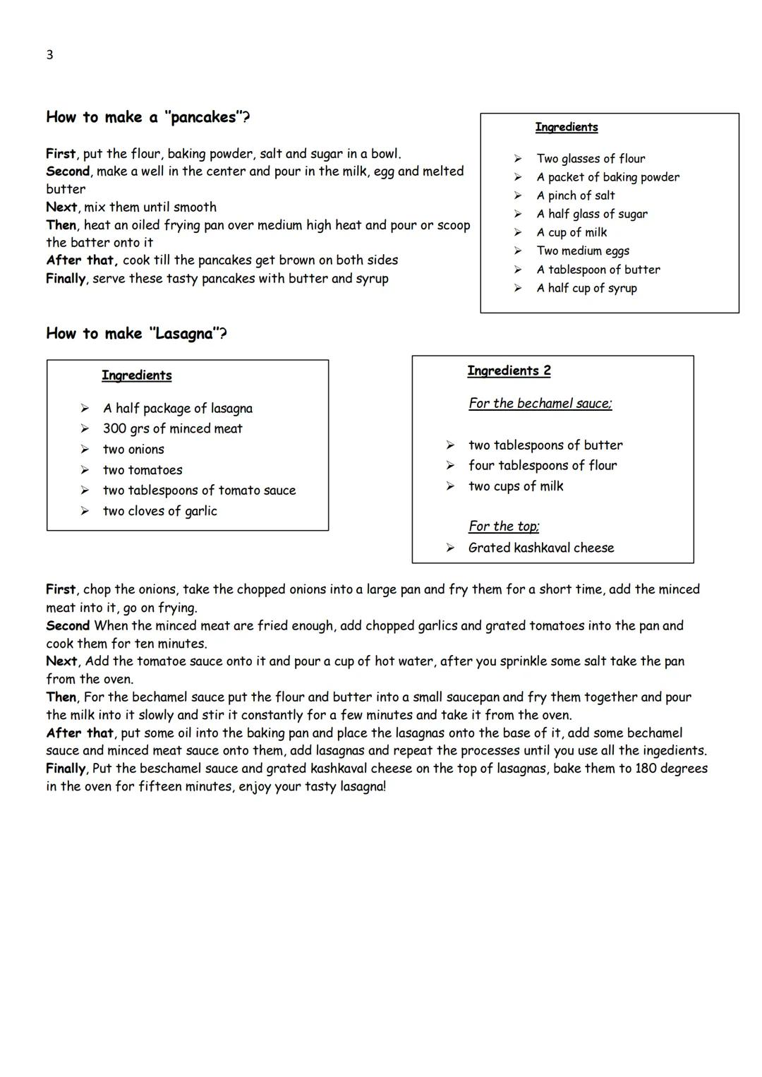 1
UNIT 3 IN THE KITCHEN VOCABULARY AND STUDY NOTES BY UĞUR PINARALTI
Ingredients I
Ingredients II
Methods and steps
of making food
Kitchen
i