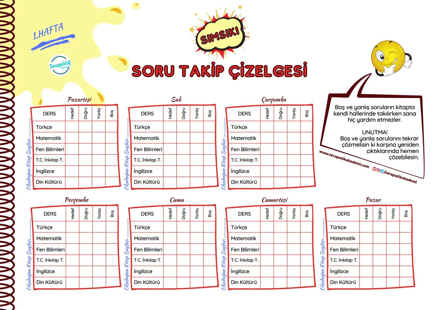 I l l l l
Terapötik
Akademi
EYLÜL LGS DERS ÇALIŞMA
PROGRAMI
MERHABA! Naber?
Bugün seni arkadaşlarımdan SIMSIKI ile tanıştıracağım.
LGS'e haz