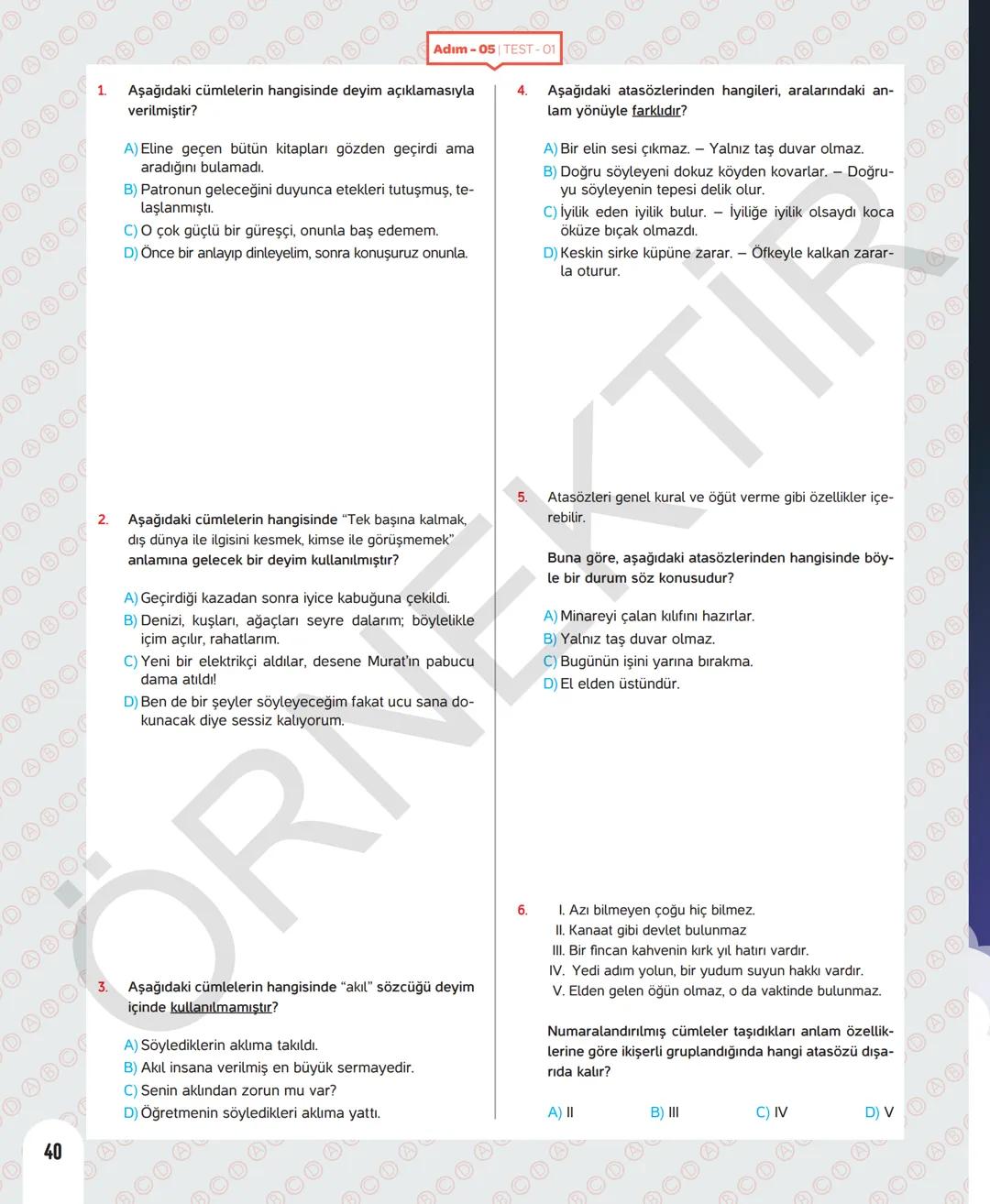 # 7. SINIF TÜRKÇE
Sevgili öğrenciler,
Soruları olduğu kadar etkinliği ve konu anlatımları da yeni nesil olan
Dergi Konseptinde Yeni Nesil D