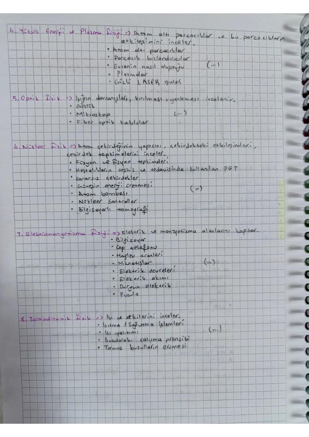 Fizik: maddeyi, maddenin hareketini enerji ve kurvet kavramlarıyla birlikte
inceleyen doğa bilimidir.
Astronami
Felsefe
Kimya
matematik
Biy