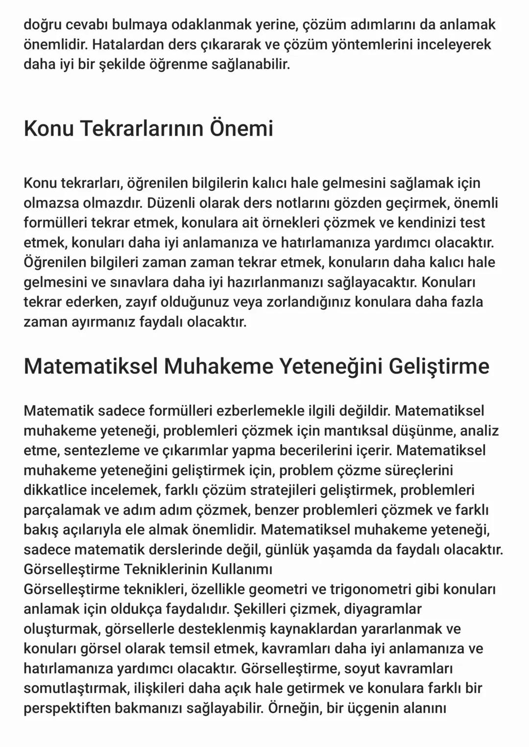 # Matematiğe Nasıl Çalışılmalı?
Matematik, birçok öğrenci için zorlu bir ders olarak kabul edilir, ancak
doğru stratejilerle öğrenmesi ve b
