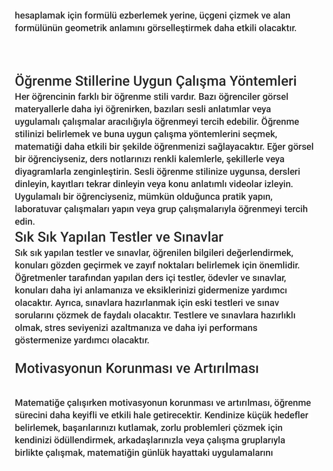 # Matematiğe Nasıl Çalışılmalı?
Matematik, birçok öğrenci için zorlu bir ders olarak kabul edilir, ancak
doğru stratejilerle öğrenmesi ve b