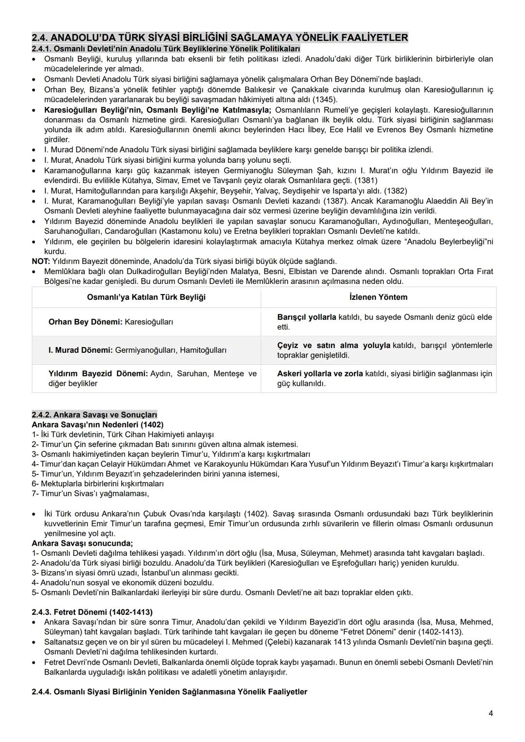 2. ÜNİTE BEYLİKTEN DEVLETE OSMANLI SİYASETİ (1302-1453)
2.1. 1302-1453 OSMANLI SİYASİ FAALİYETLERİ
Çirmen Muharebesi
1302
Koyunhisar Savaşı