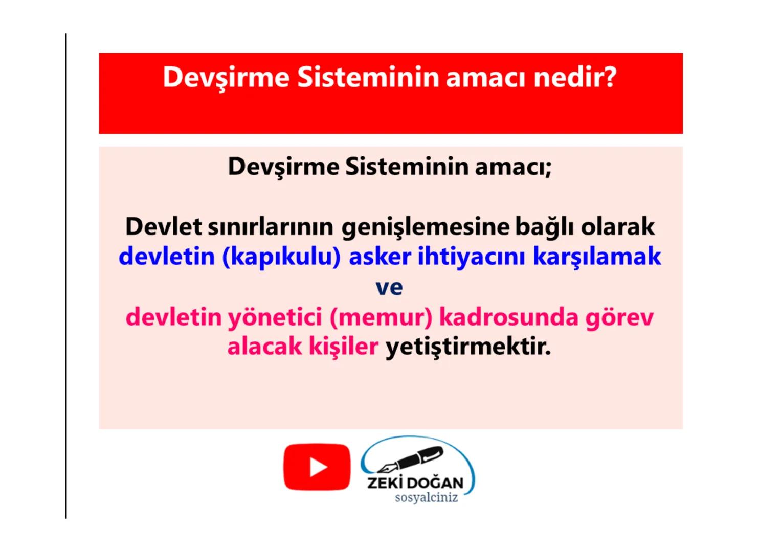 # SOSYAL BİLGİLER 7
# 4 SORU & 4 CEVAP
## DEVŞİRME SİSTEMİ
ZEKİ DOĞAN
sosyalciniz Devşirme Sistemi nedir?
Osmanlı Devletinde,
Hristiyan a