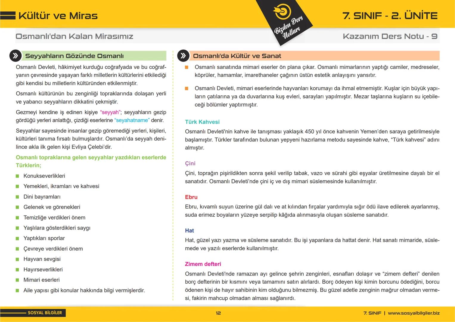 7.SINIF
I, 2, 3, 4, 5 ve
6.ÜNİTE
DERS NOTLARI
sosyalbilgiler.biz
Seyhmus Yüce 7.SINIF
I.ÜNİTE
DERS NOTLARI
sosyalbilgiler.biz
Seyhmus Yüce B