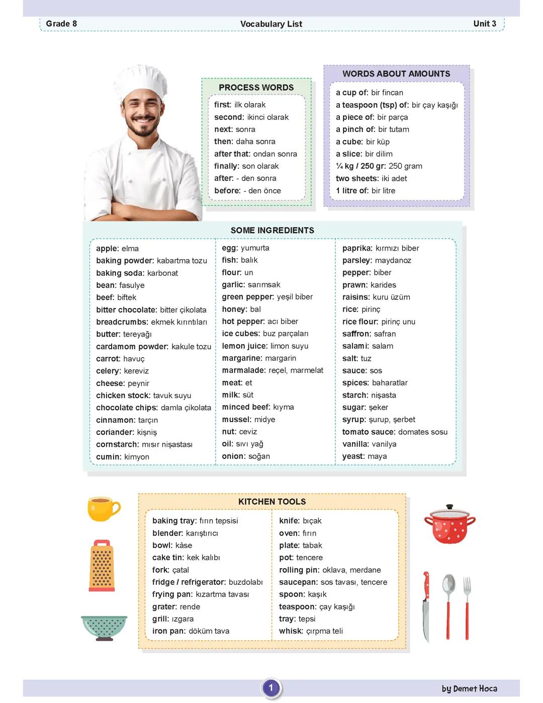 İngilizce ders notları lgs