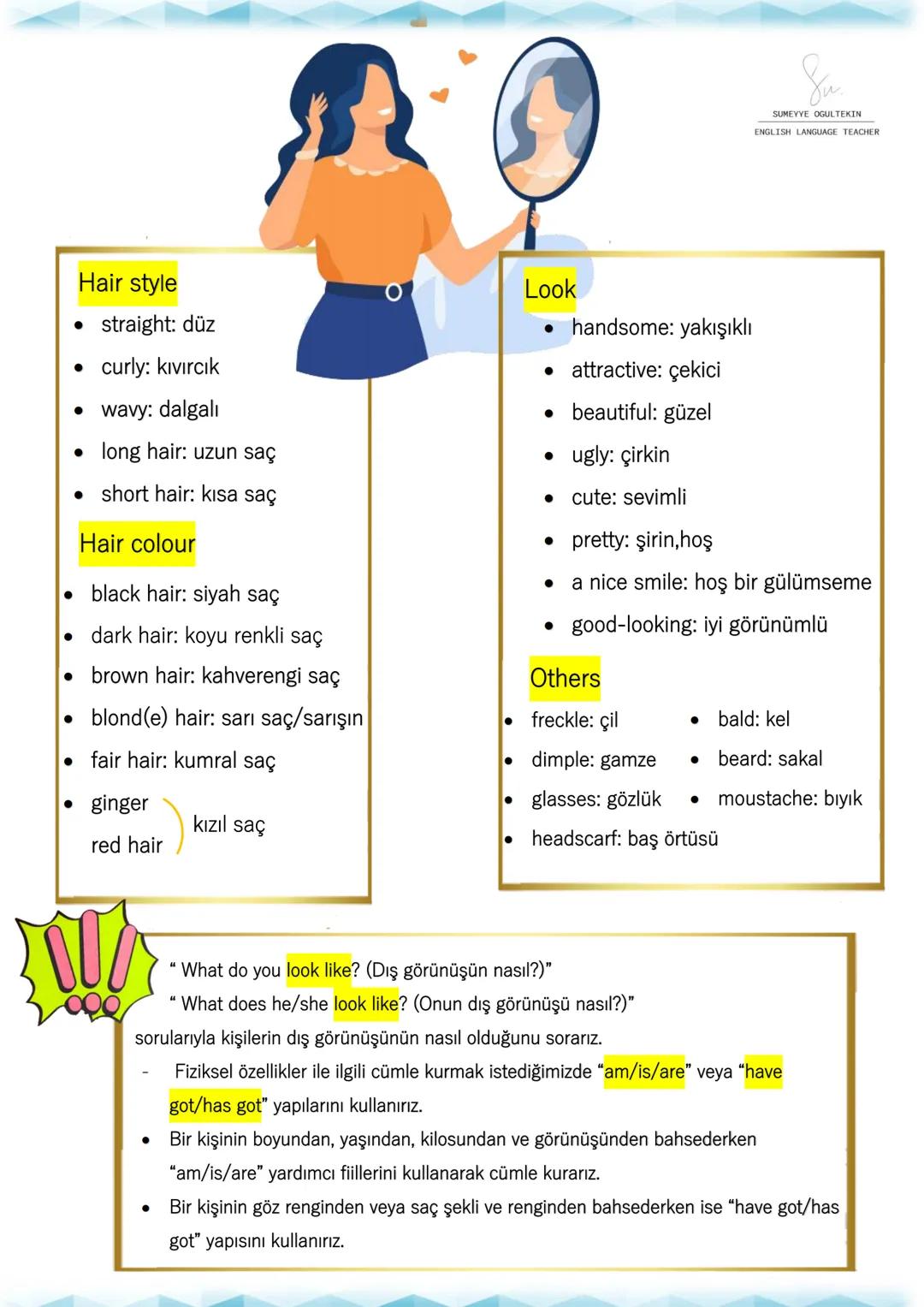 -APPEARANCE AND PERSONALITY-
Describing characters/people & Making simple inquiries
UNIT 1
1. APPEARANCE
A
ن
?
What do you look like?
Ag