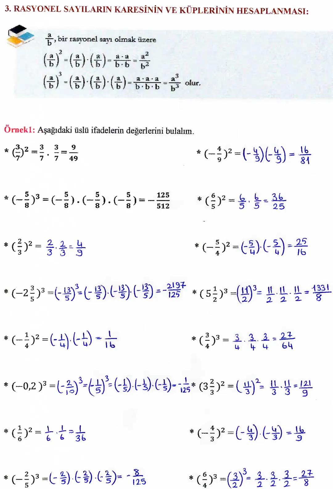 B.RASYONEL SAYILARLA İŞLEMLER
I.RASYONEL SAYILARLA TOPLAMA VE ÇIKARMA İŞLEMLERİ:
a. Rasyonel Sayılarla Toplama İşlemi:
Rasyonel sayılarla to