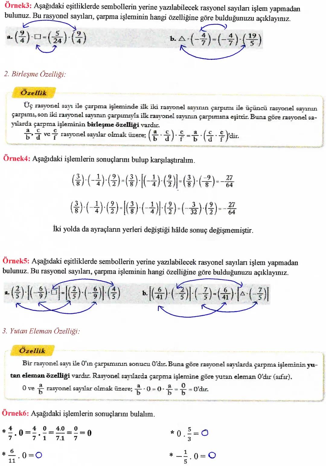 B.RASYONEL SAYILARLA İŞLEMLER
I.RASYONEL SAYILARLA TOPLAMA VE ÇIKARMA İŞLEMLERİ:
a. Rasyonel Sayılarla Toplama İşlemi:
Rasyonel sayılarla to