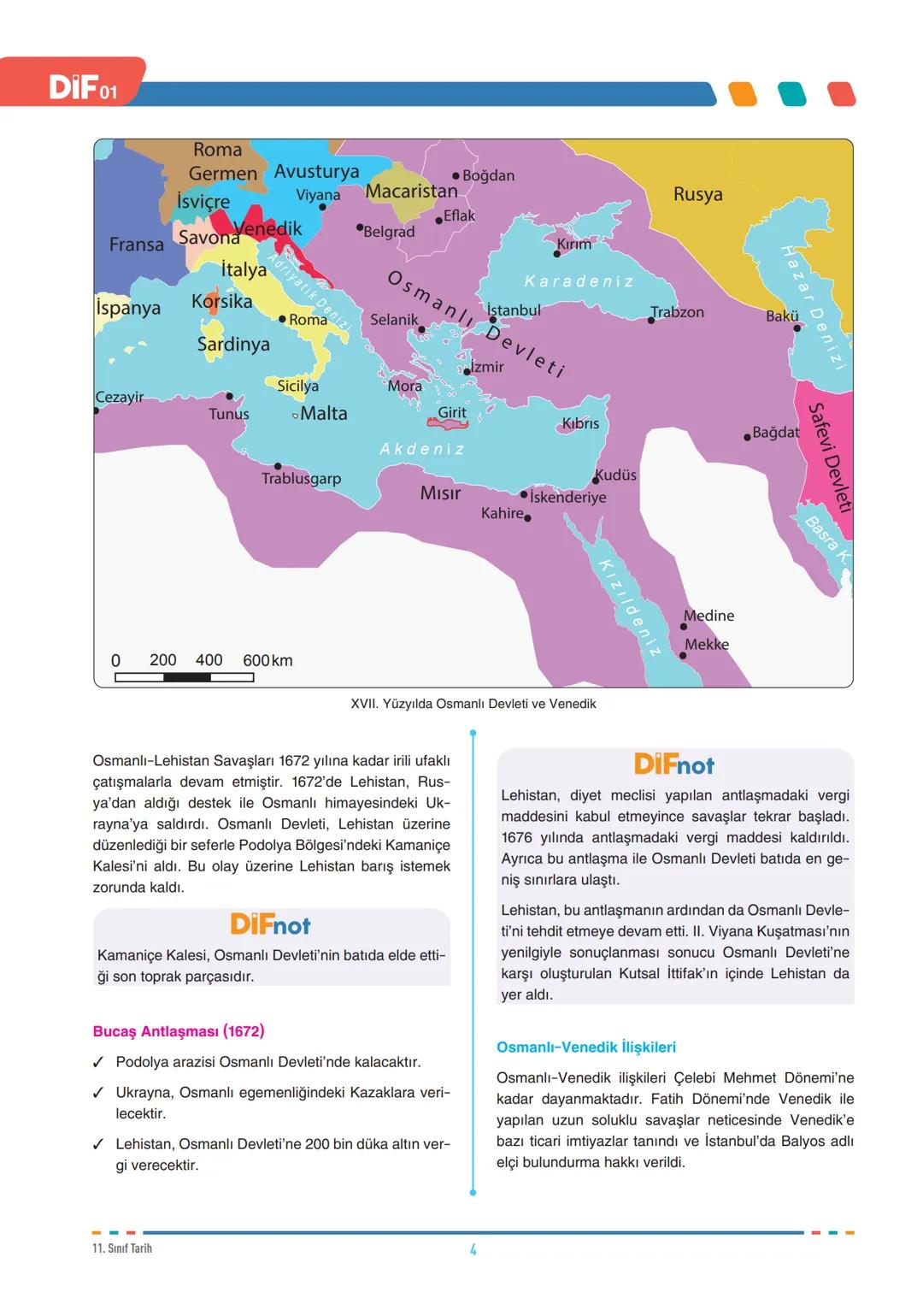 FÖY
01
DIF
TARİH
DEĞİŞEN DÜNYA DENGELERİ KARŞISINDA OSMANLI SİYASETİ (1595-1774)-1
11.1.1. 1595-1700 yılları arasındaki süreçte meydana g