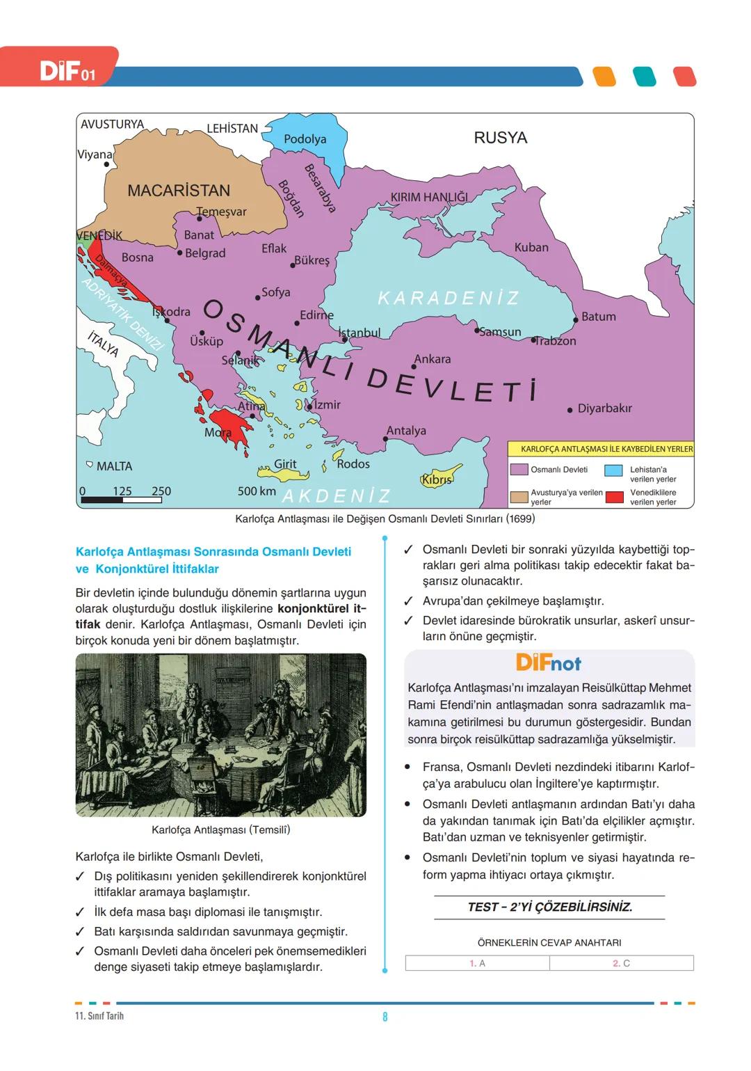 FÖY
01
DIF
TARİH
DEĞİŞEN DÜNYA DENGELERİ KARŞISINDA OSMANLI SİYASETİ (1595-1774)-1
11.1.1. 1595-1700 yılları arasındaki süreçte meydana g