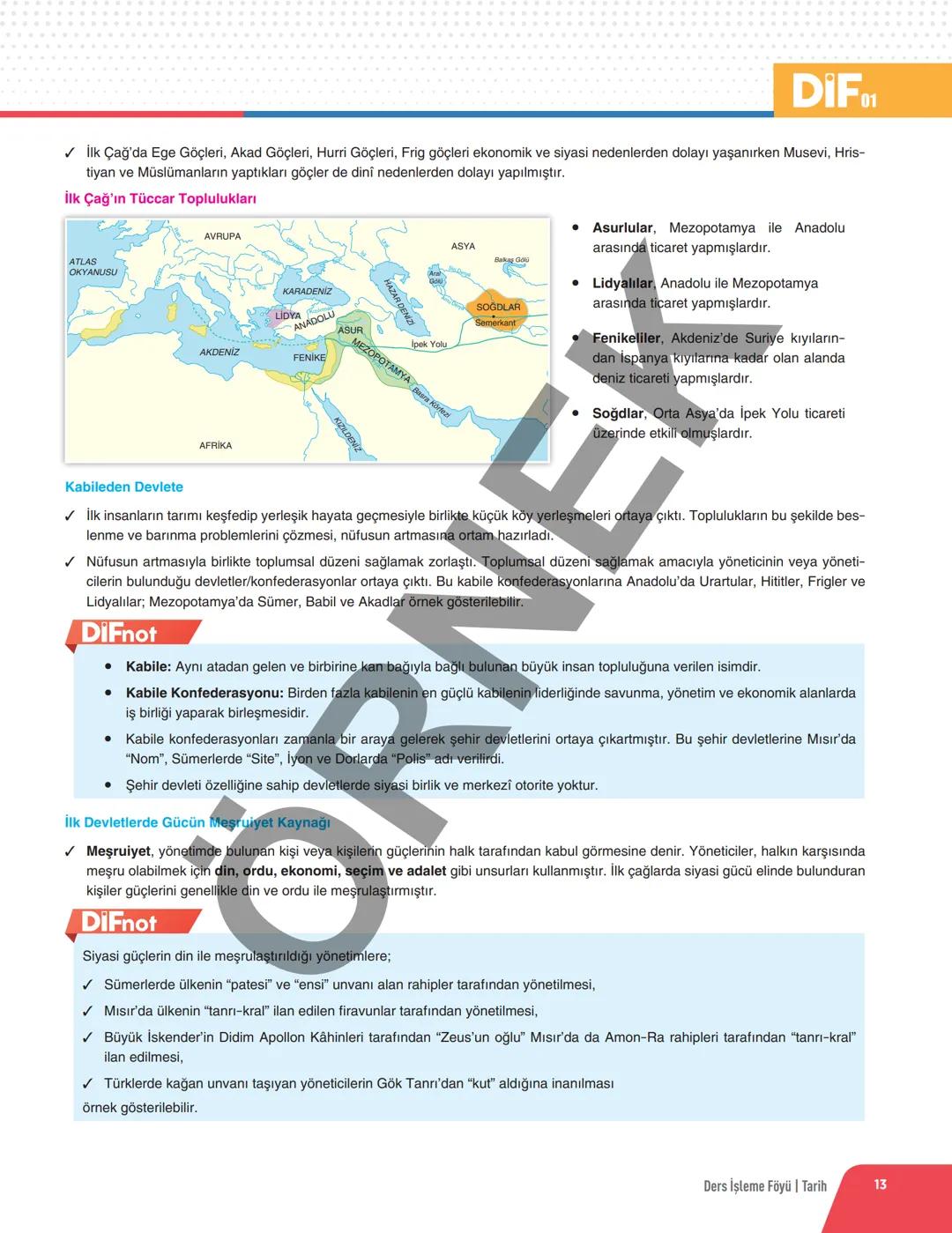 # DIF TARİH
# TARİH VE ZAMAN İNSANLIĞIN İLK DÖNEMLERİ
FÖY 01
DERSİSTEME
Föyleri
# TARİH VE ZAMAN
İnsanlığın Hafızası Tarih
Tarihin Ta