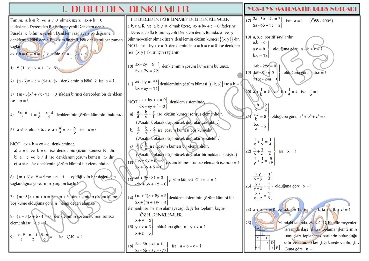 # TEMEL KAVRAMLAR
1) a,b∈N olmak üzere, a + b = 13 ise a.b nin alabileceği
en büyük değer ile en küçük değerin toplamı kaçtır?
2) a,b∈N ol