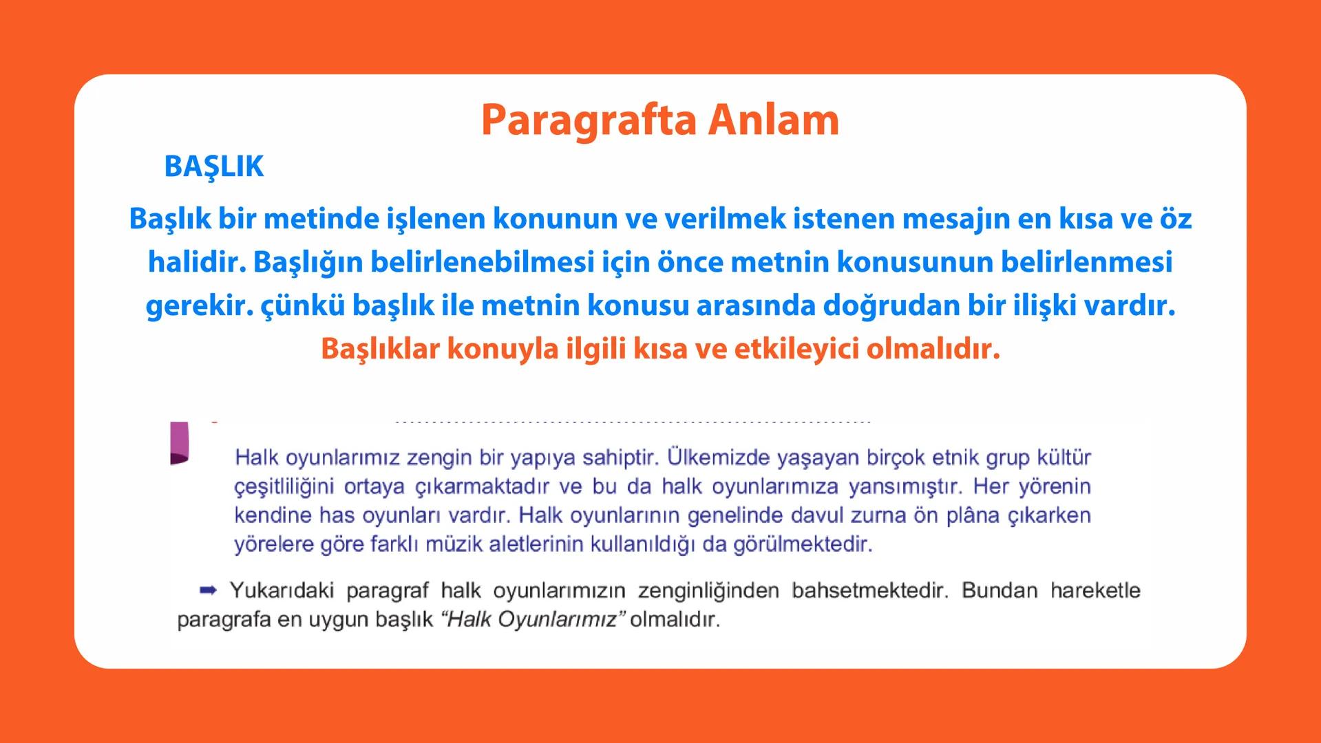 BİLİMSEL ÇOCUK & TÜRKÇE RÖNTGENİ
PARAGRAFTA
YAPI VE ANLAM
Nimet Öğretmen'in Dersi PARAGRAFIN BÖLÜMLERİ
Bir düşünceyi ifade etmek için bir ko