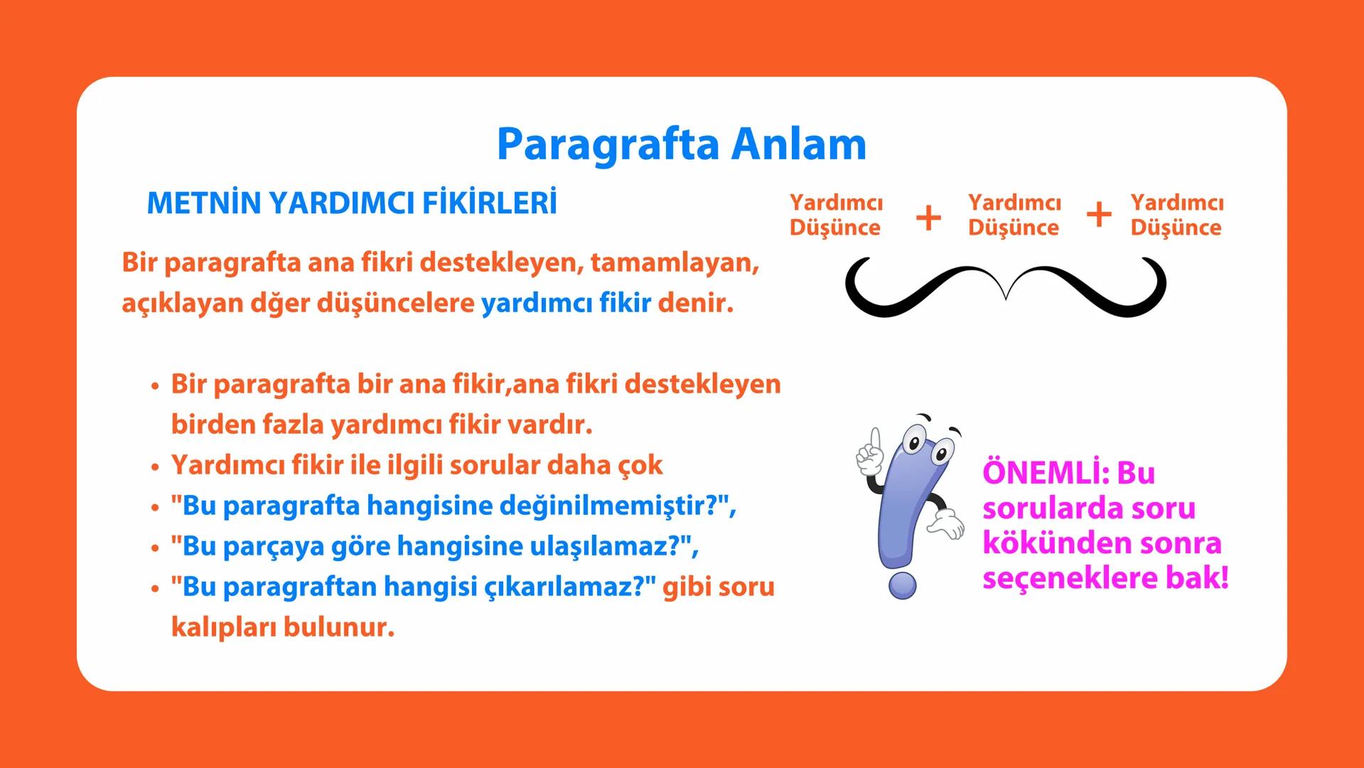 BİLİMSEL ÇOCUK & TÜRKÇE RÖNTGENİ
PARAGRAFTA
YAPI VE ANLAM
Nimet Öğretmen'in Dersi PARAGRAFIN BÖLÜMLERİ
Bir düşünceyi ifade etmek için bir ko