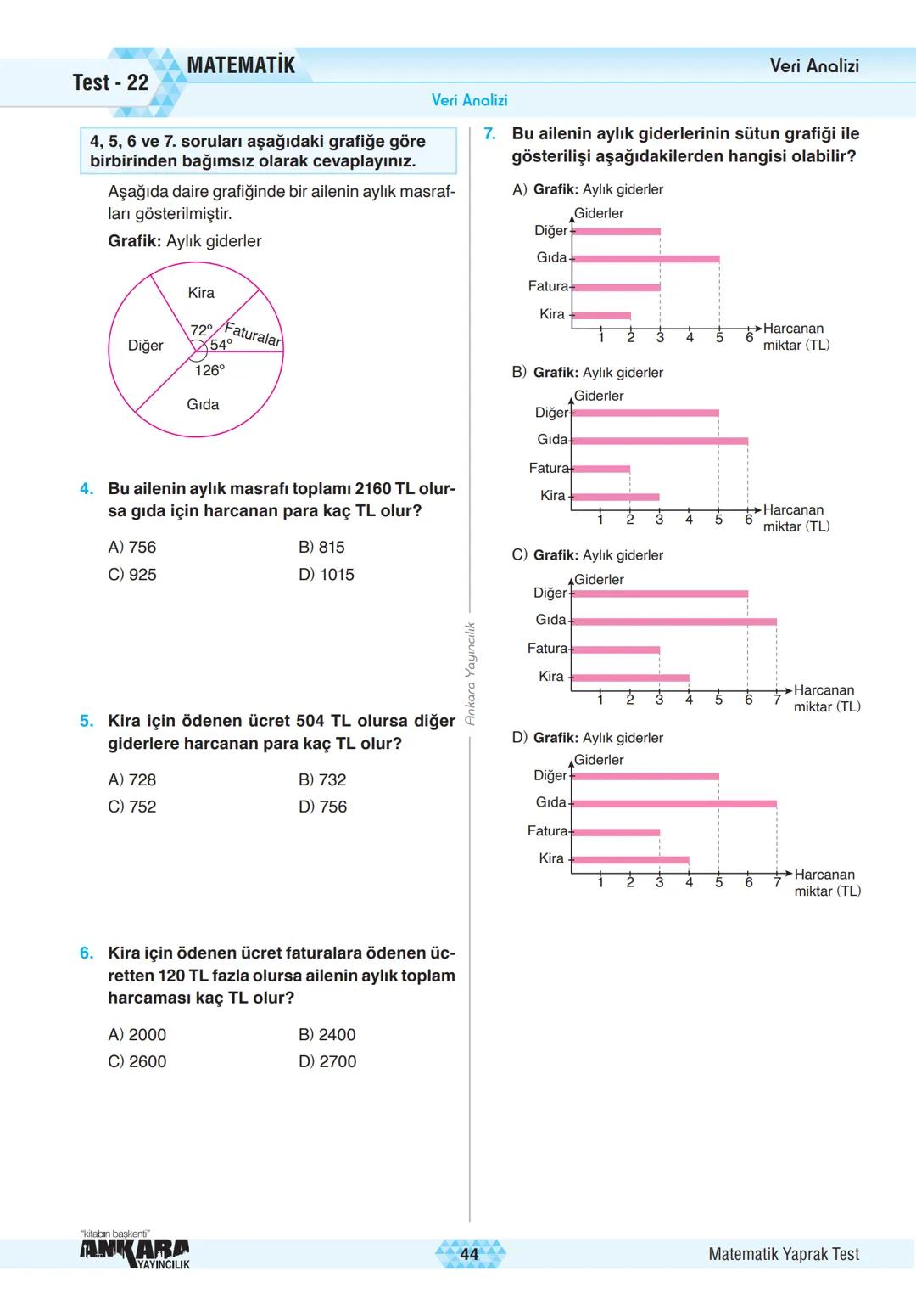 # Çarpanlar ve Katlar
Pozitif Tam Sayıların Çarpanları
MATEMATİK Test - 2
1. A 2 Yanda verilen asal çarpanlar algorit-
B 2 masına göre, A
