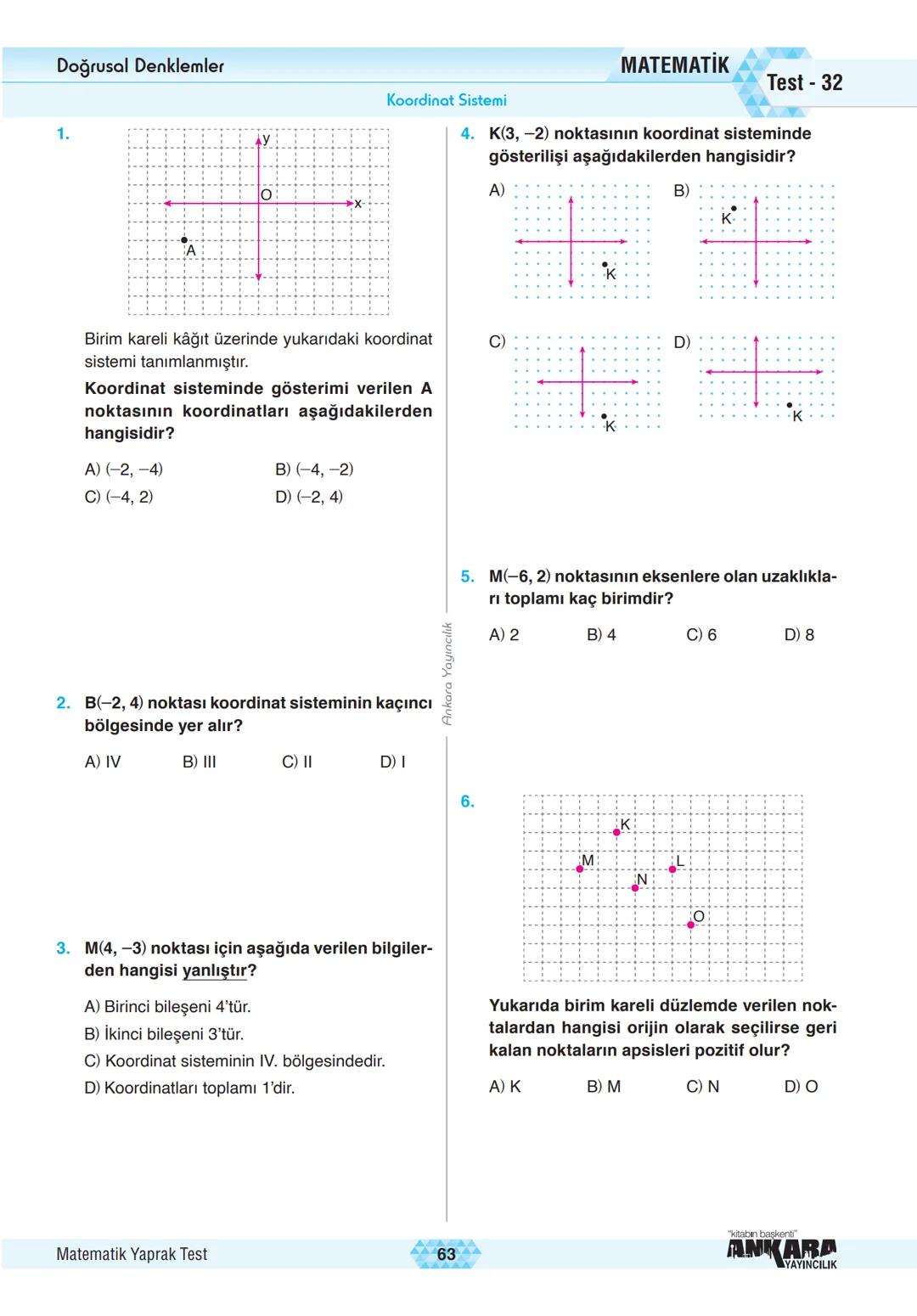 # Çarpanlar ve Katlar
Pozitif Tam Sayıların Çarpanları
MATEMATİK Test - 2
1. A 2 Yanda verilen asal çarpanlar algorit-
B 2 masına göre, A