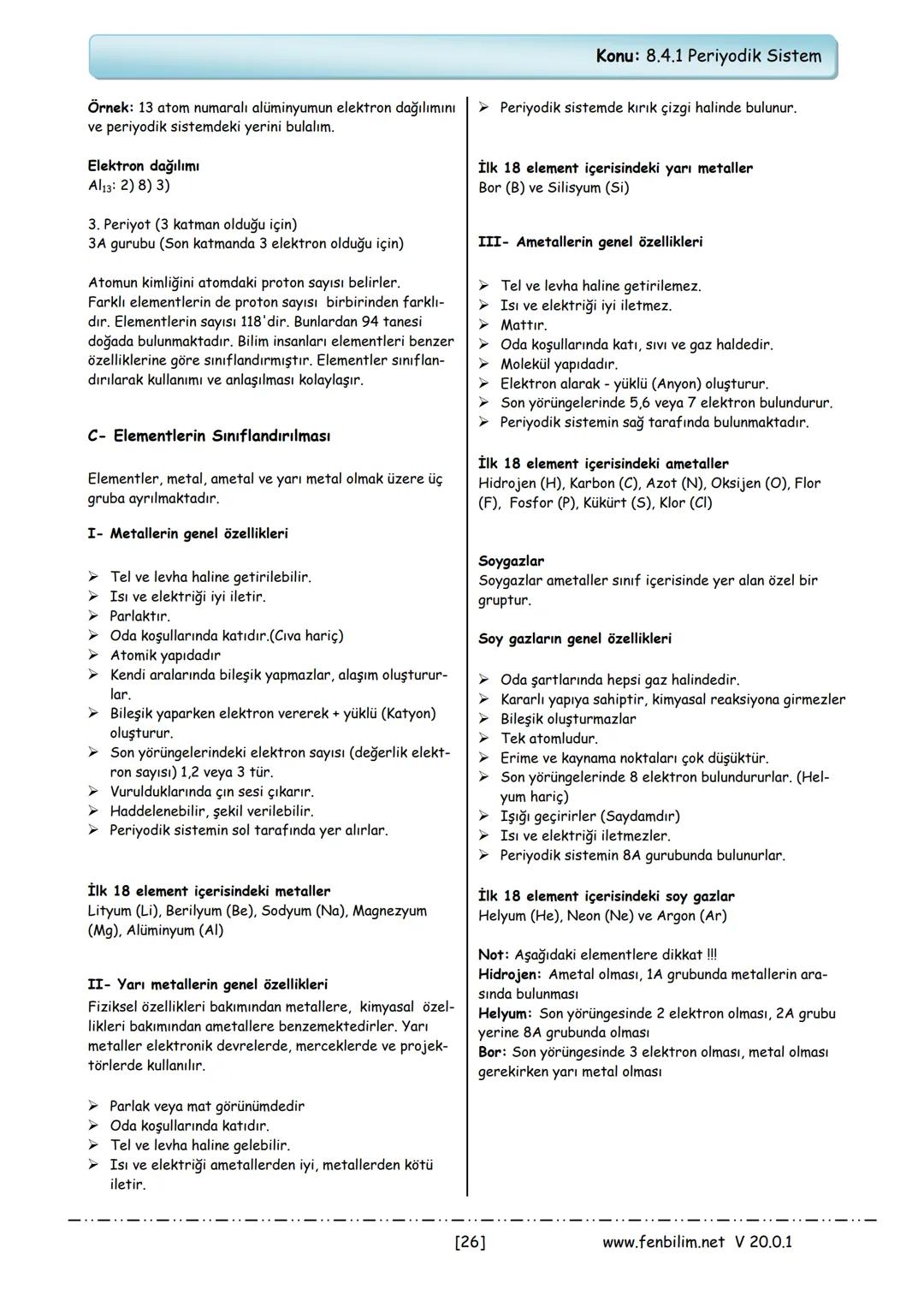 8.Sınıf Fen Bilimleri
Ders Notları
Barış ZEREN
Fen Bilimleri Öğretmeni
www.fenbilim.net V 20.0.1 1.Ünite: Mevsimler ve İklim
Konu: 8.1.1 Mev