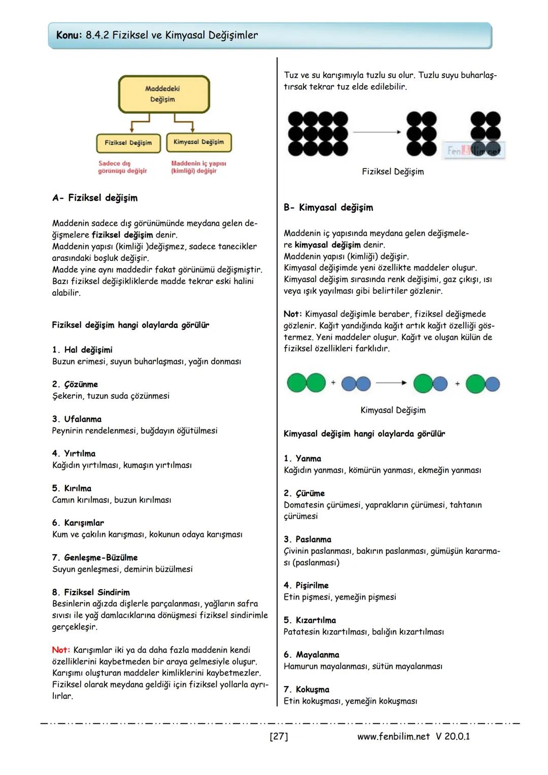 8.Sınıf Fen Bilimleri
Ders Notları
Barış ZEREN
Fen Bilimleri Öğretmeni
www.fenbilim.net V 20.0.1 1.Ünite: Mevsimler ve İklim
Konu: 8.1.1 Mev