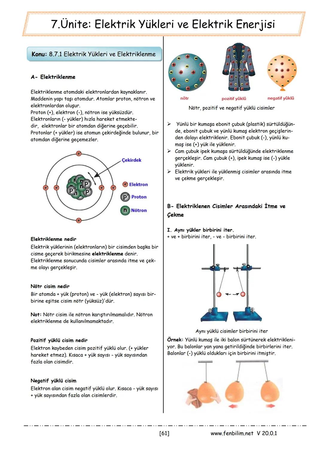 8.Sınıf Fen Bilimleri
Ders Notları
Barış ZEREN
Fen Bilimleri Öğretmeni
www.fenbilim.net V 20.0.1 1.Ünite: Mevsimler ve İklim
Konu: 8.1.1 Mev