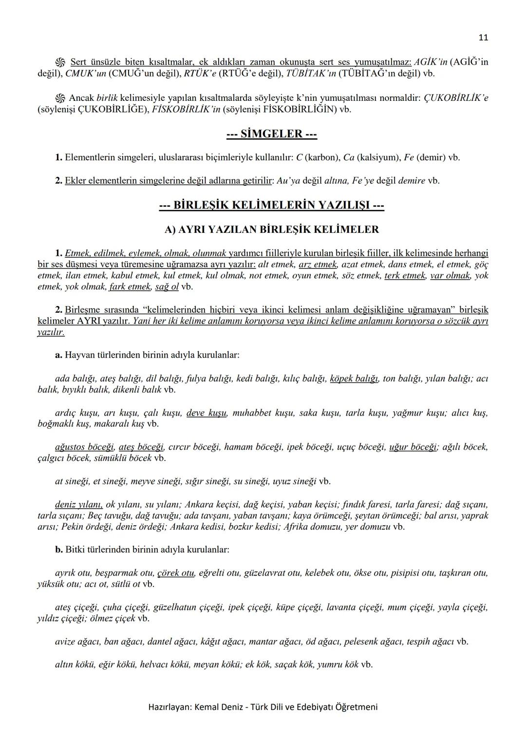 2
--- BÜYÜK HARFLERİN KULLANILDIĞI YERLER ---
A. Cümle büyük harfle başlar: Ak akçe kara gün içindir.
Hayatta en hakiki mürşit ilimdir, f
