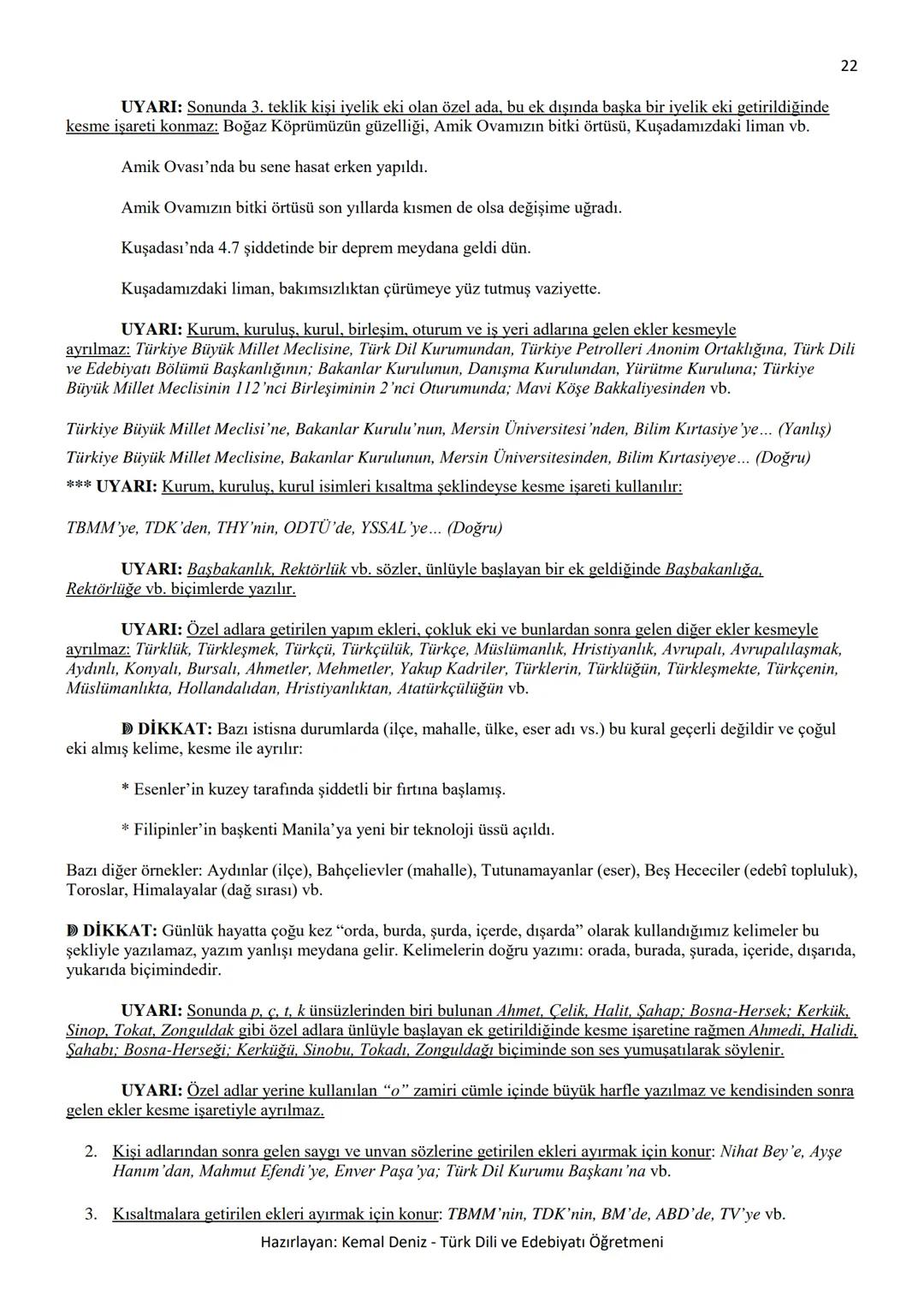 2
--- BÜYÜK HARFLERİN KULLANILDIĞI YERLER ---
A. Cümle büyük harfle başlar: Ak akçe kara gün içindir.
Hayatta en hakiki mürşit ilimdir, f