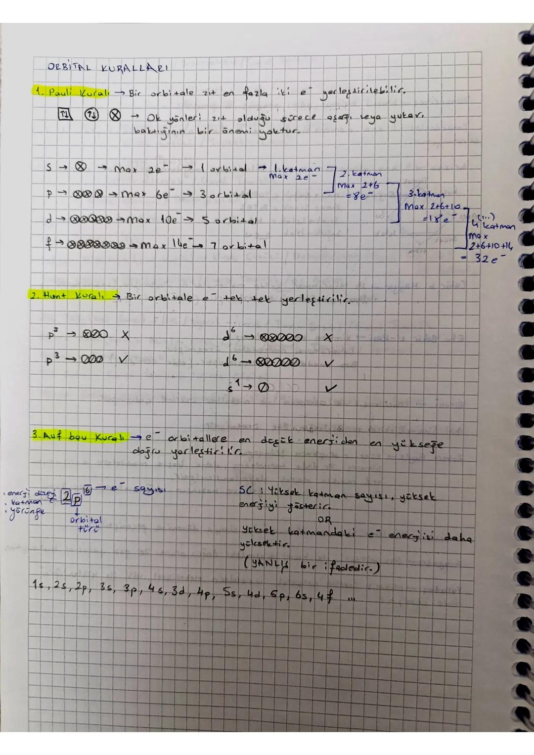 Modern Atom Teorisi
5
olduyu için tam
anlamıyla, net bilinemez
e- yoğun bulunduğu yerler vardır, bunlar elektron
- Ervin Schoolinger tarafın