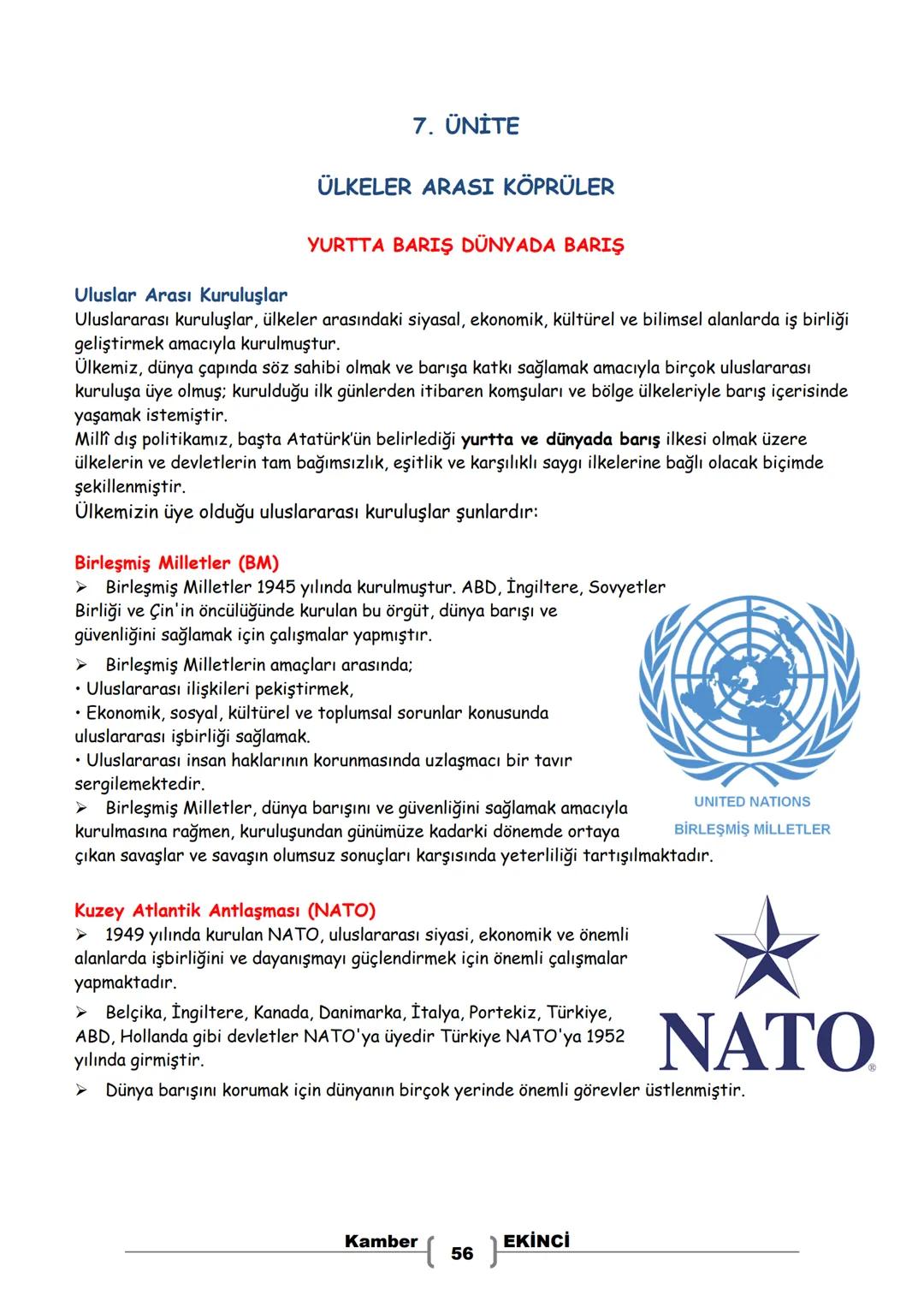 # 7. SINIF
# SOSYAL BİLGİLER
# DERS NOTLARI
Kamber EKİNCİ
Sosyal Bilgiler Öğretmeni Bu Ders Notu MEB Ders Kitapları ve EBA İnternet Sitesin