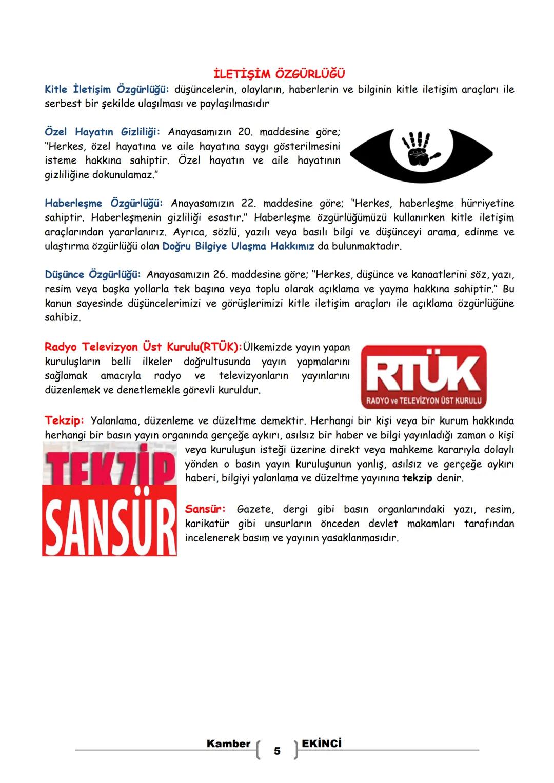 # 7. SINIF
# SOSYAL BİLGİLER
# DERS NOTLARI
Kamber EKİNCİ
Sosyal Bilgiler Öğretmeni Bu Ders Notu MEB Ders Kitapları ve EBA İnternet Sitesin