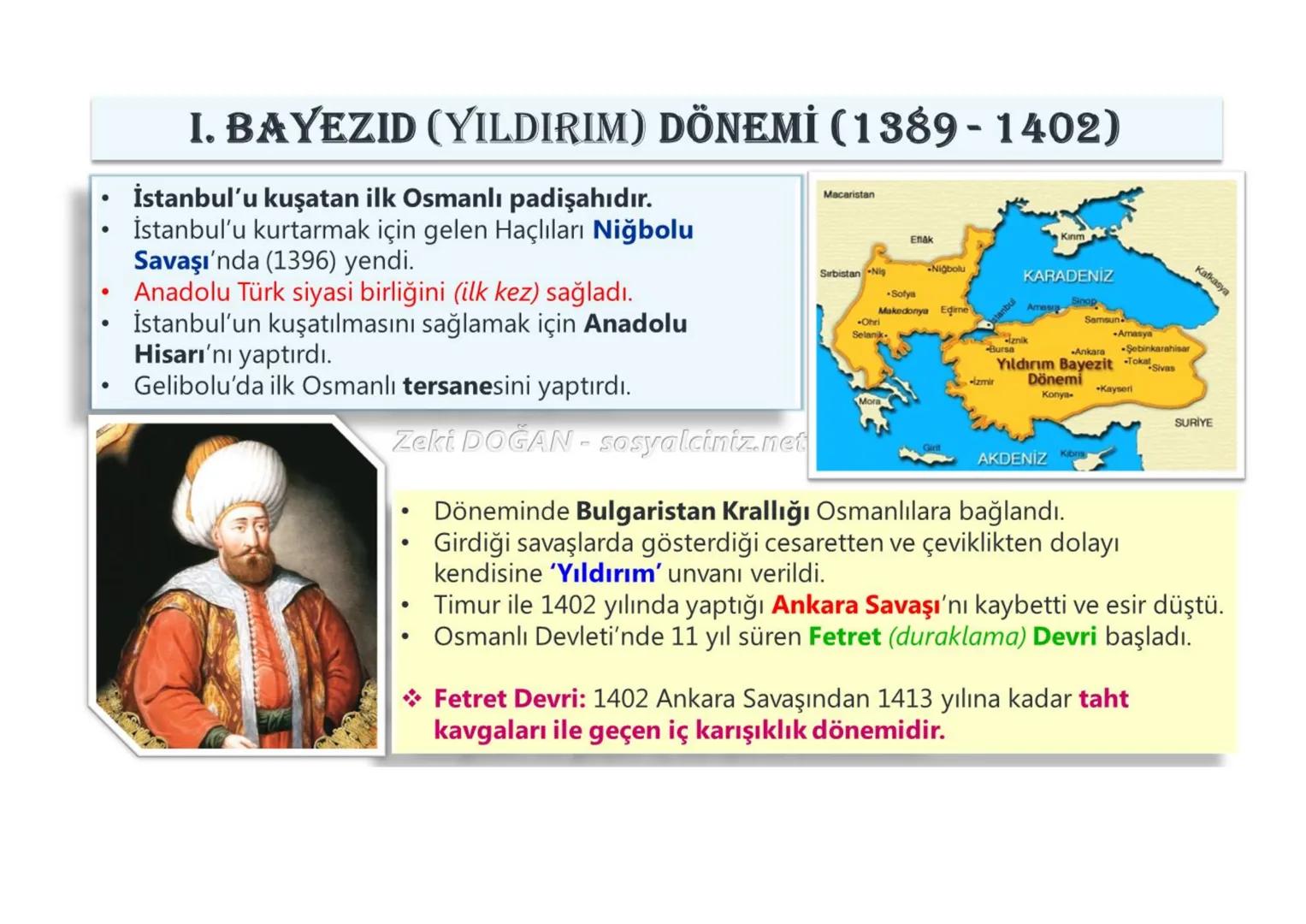 OSMAN BEY DÖNEMİ (1281-1324)
- Ertuğrul Gazi'nin küçük oğludur.
- Ertuğrul Gazi'den sonra devletin başına geçmiştir.
- 1299 yılında bağımsı