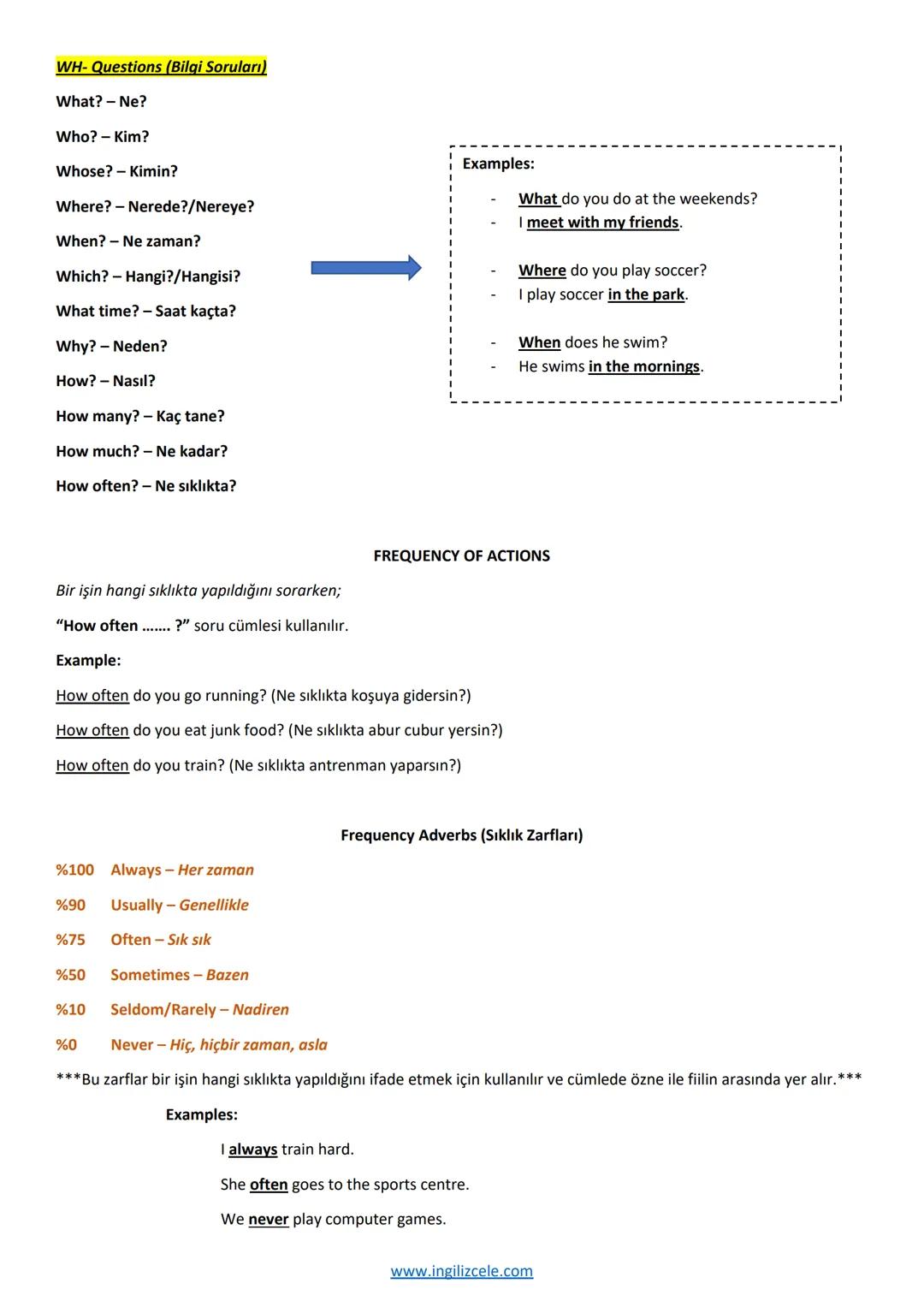 # ÜNİTE 2 - SPORTS
KONU ANLATIMI
DESCRIBING WHAT PEOPLE DO REGULARLY / REGULAR-DAILY ACTIVITIES
Simple Present Tense (Geniş Zaman)
* B